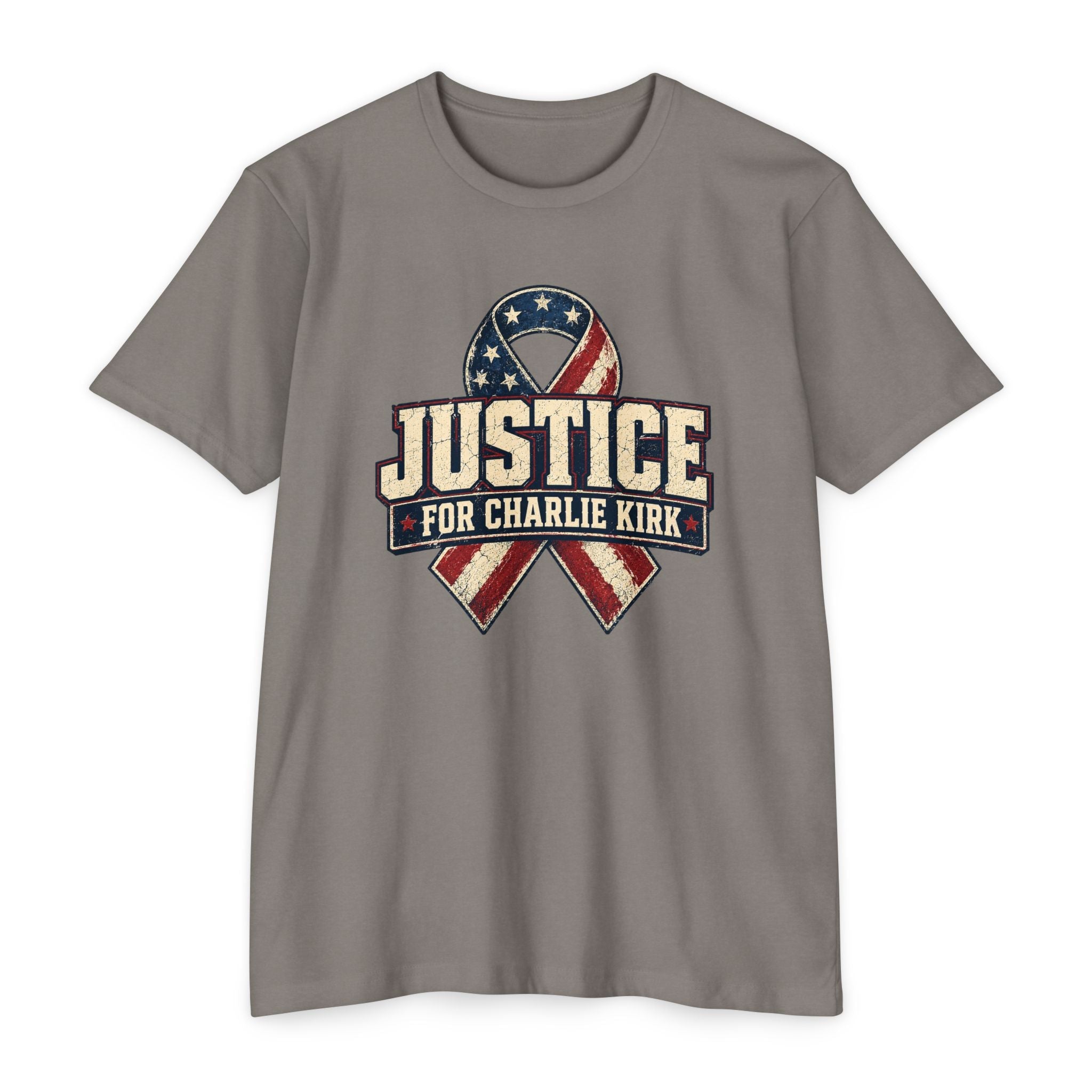 Justice for Charlie Kirk Ribbon T-Shirt - PatriotDepot.com