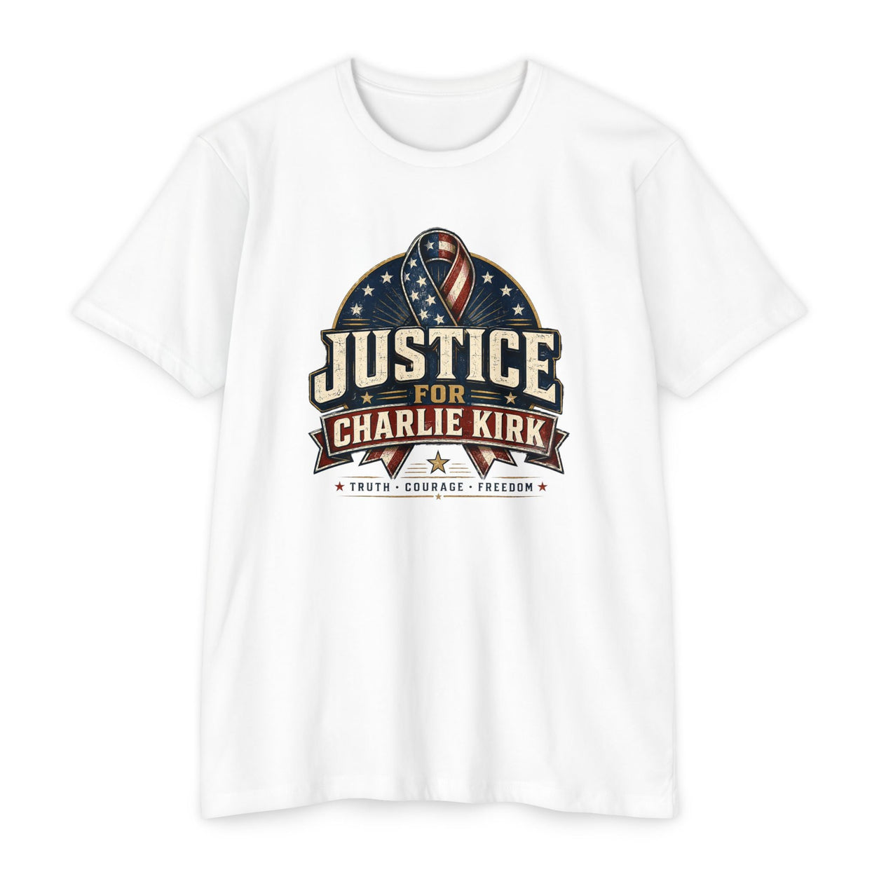 Justice For Charlie Kirk | Truth, Freedom, Courage T-Shirt