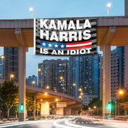 Kamala is an Idiot Blackout Flag (2 sizes) - PatriotDepot.com