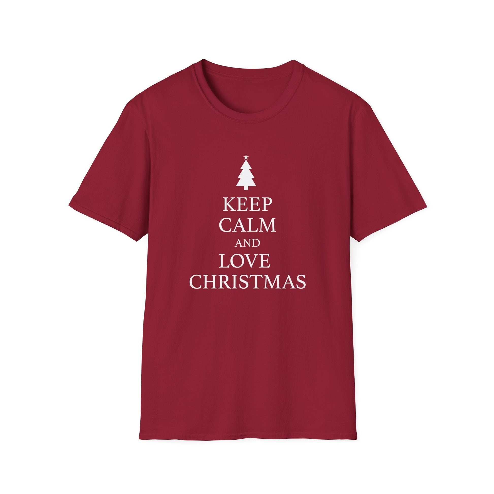 Keep Calm and Love Christmas Unisex T-Shirt - PatriotDepot.com