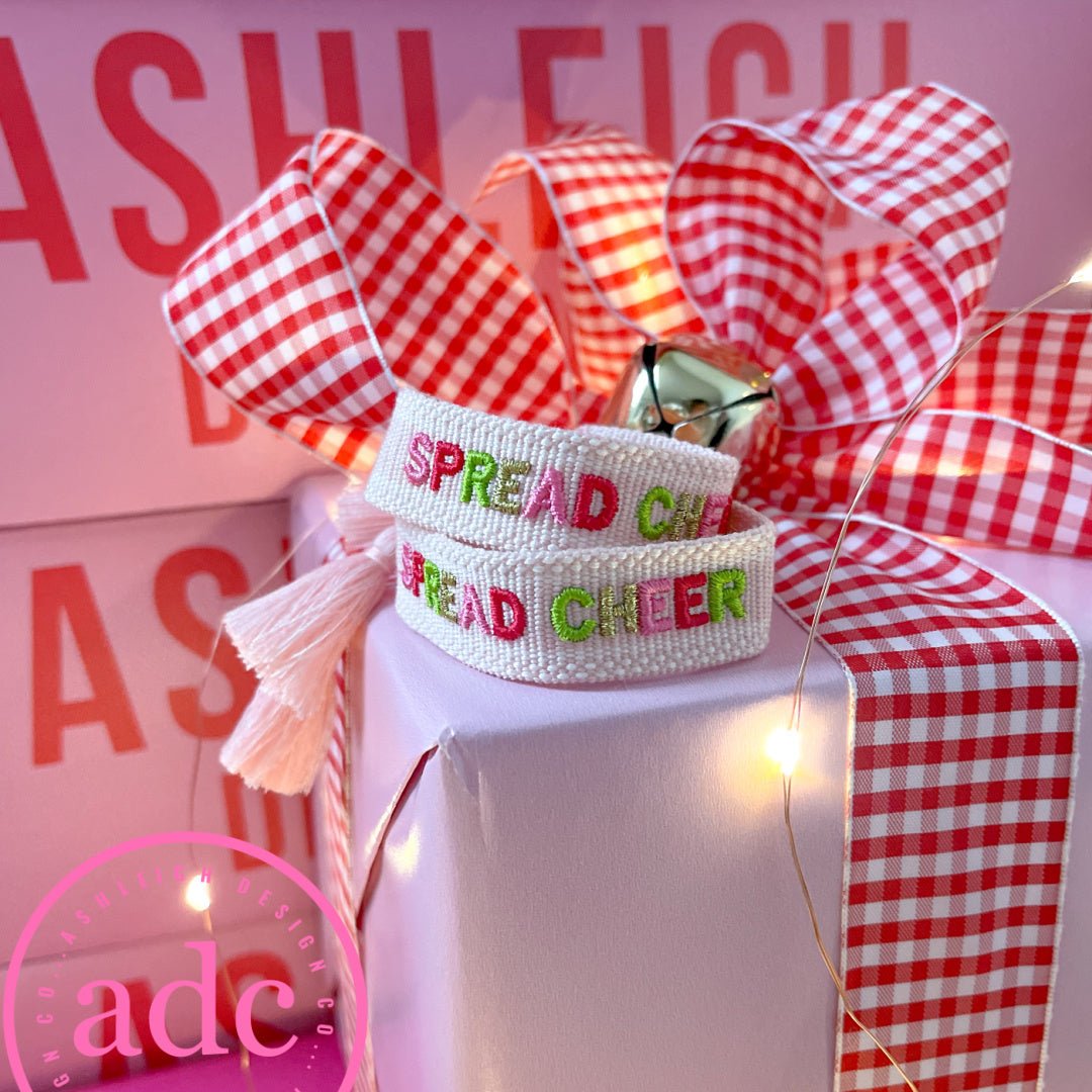 Kids’ Spread Cheer Adjustable Woven Canvas Christmas Bracelet - PatriotDepot.com