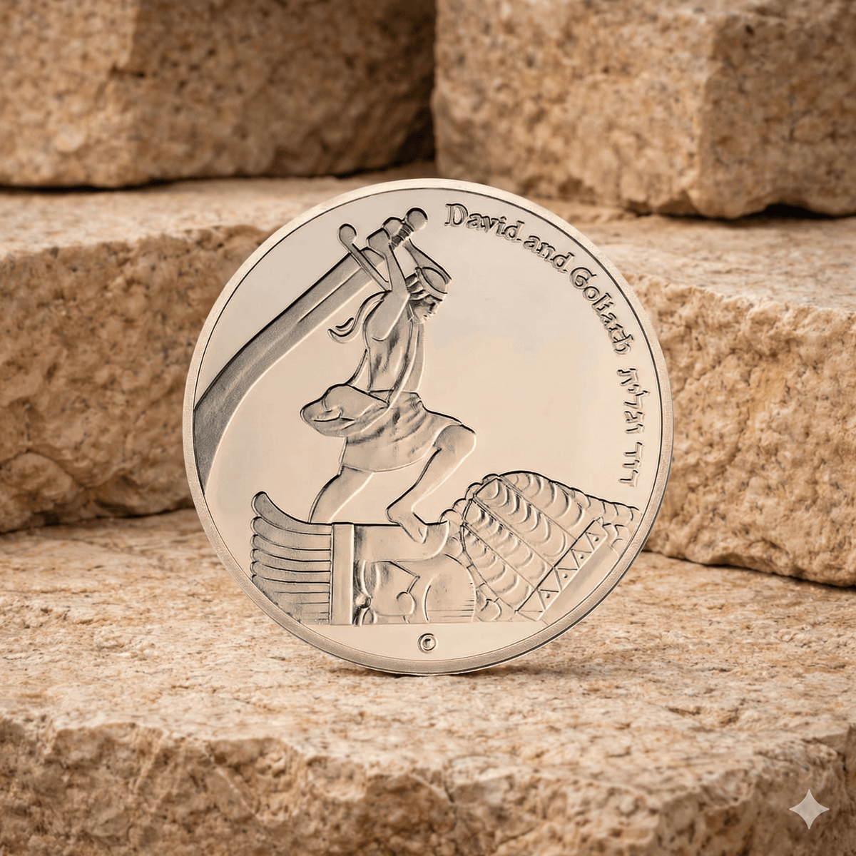 King David's Victory Commemorative Coin | Silver Plated - PatriotDepot.com