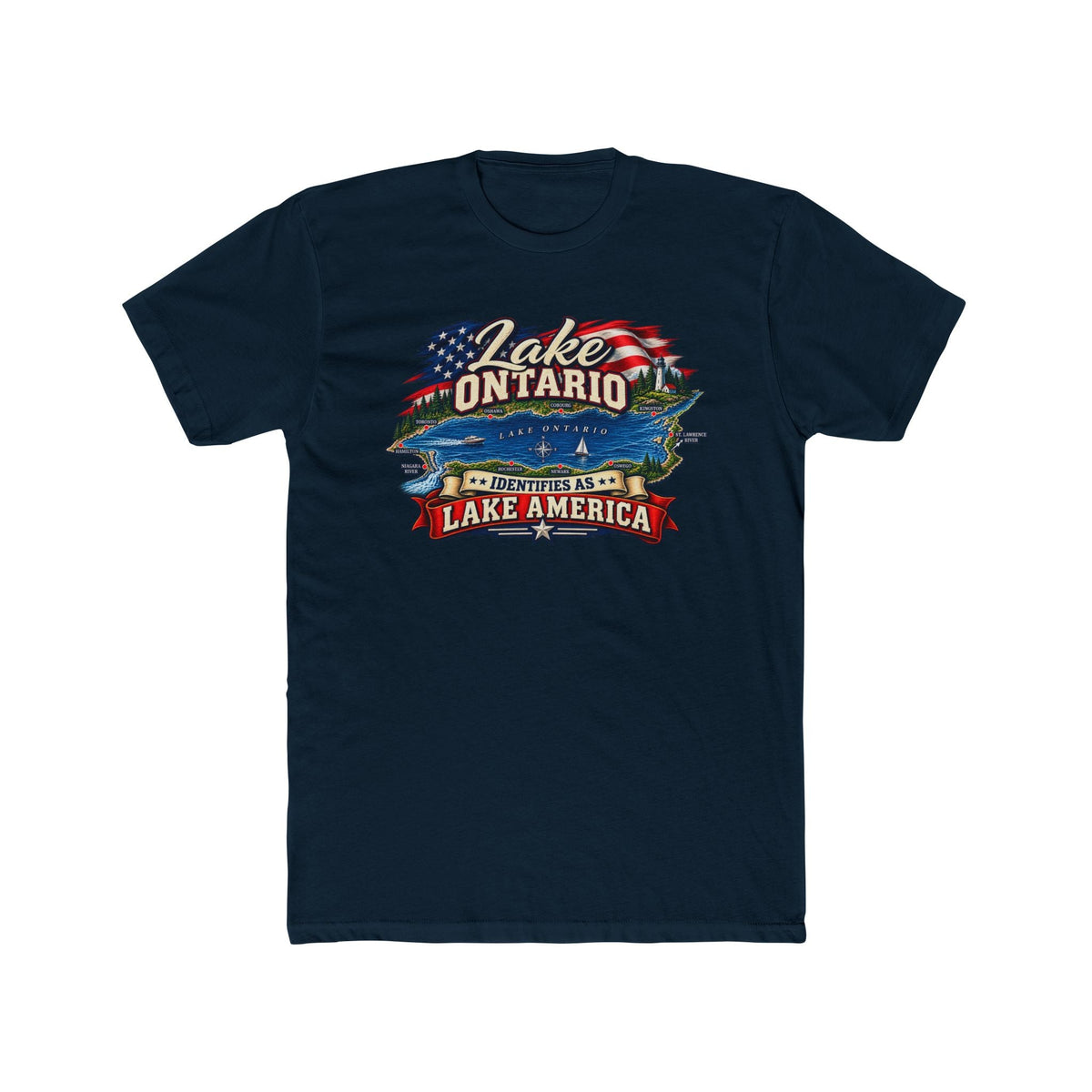 Lake Ontario "Identifies as Lake America" T-Shirt - PatriotDepot.com