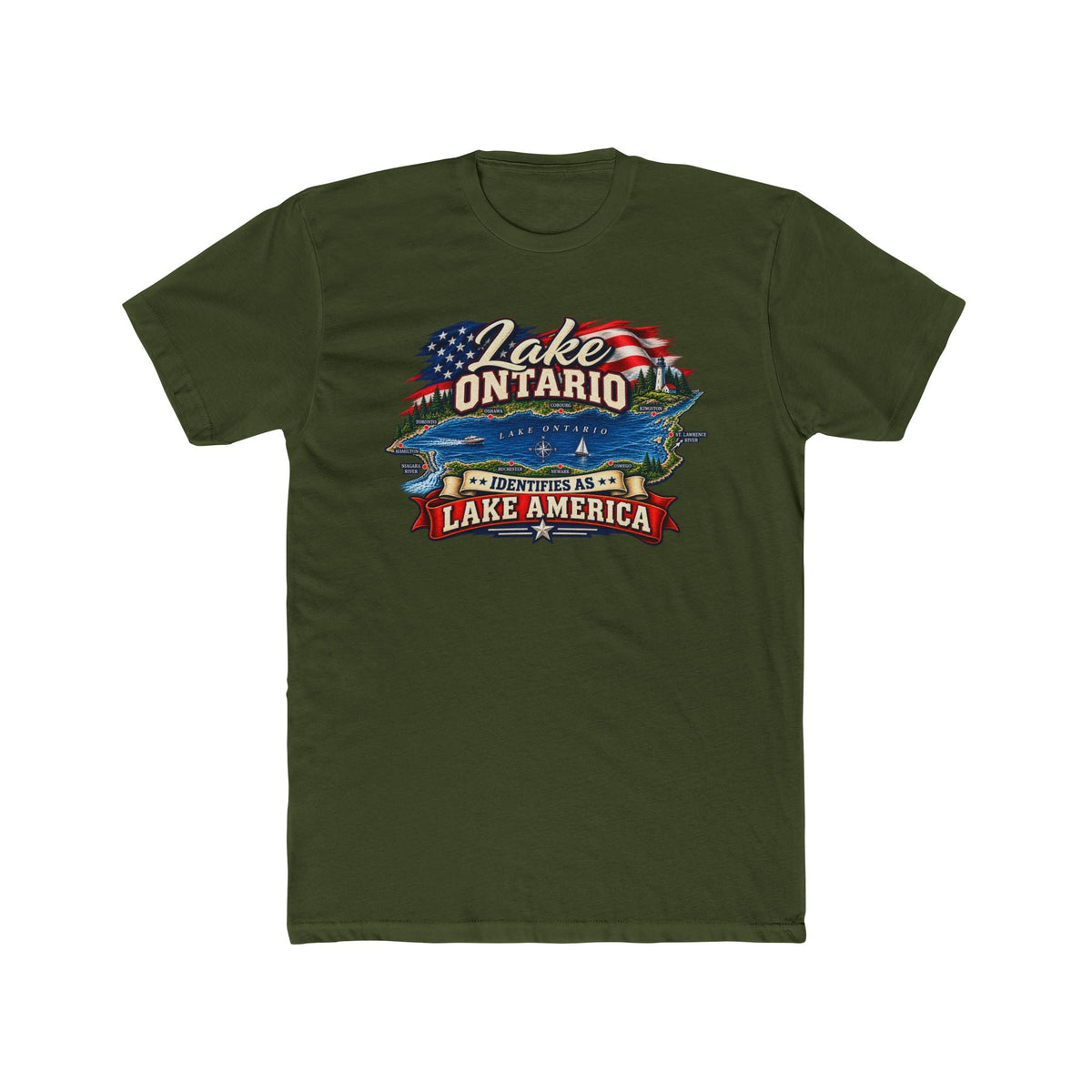 Lake Ontario "Identifies as Lake America" T-Shirt - PatriotDepot.com