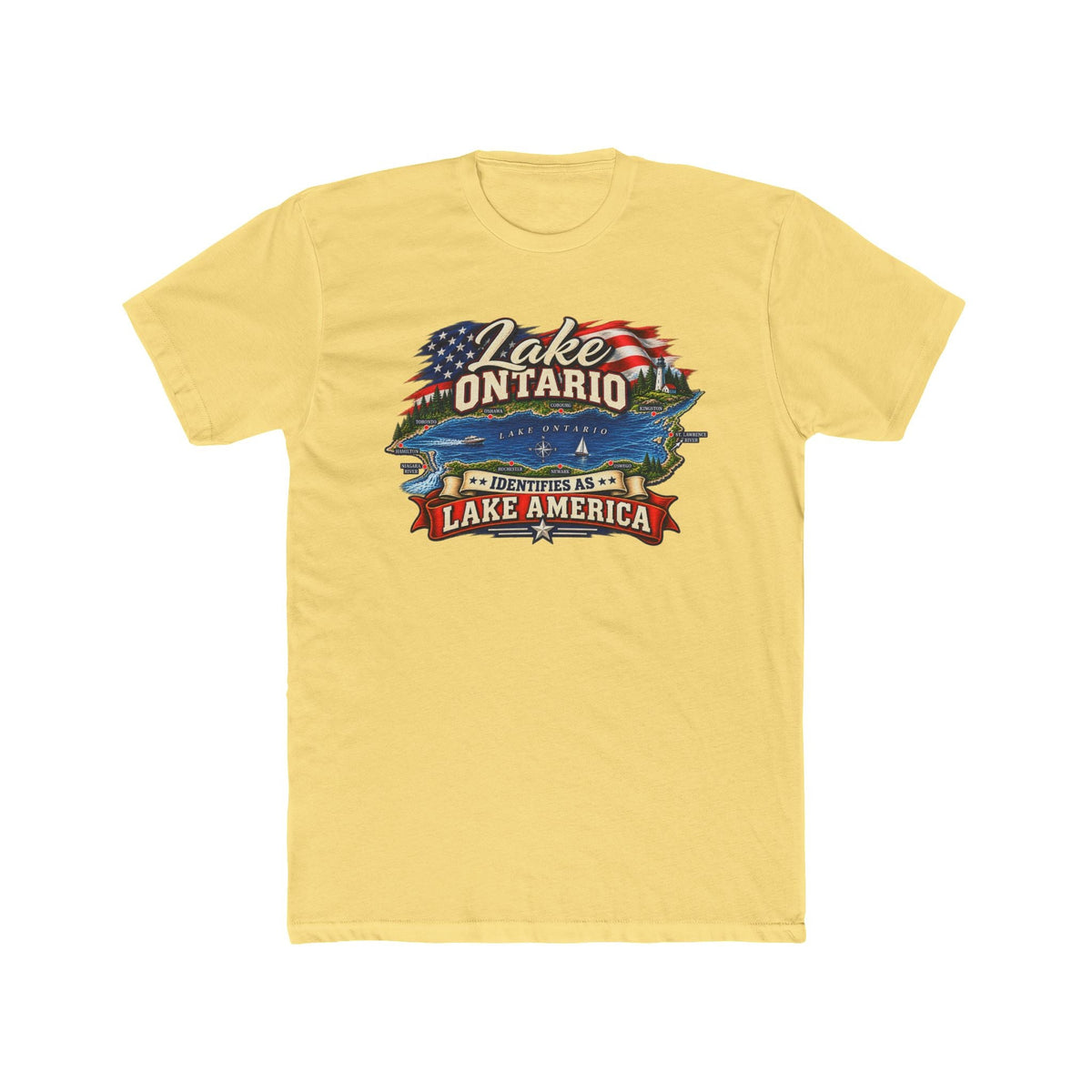 Lake Ontario "Identifies as Lake America" T-Shirt - PatriotDepot.com