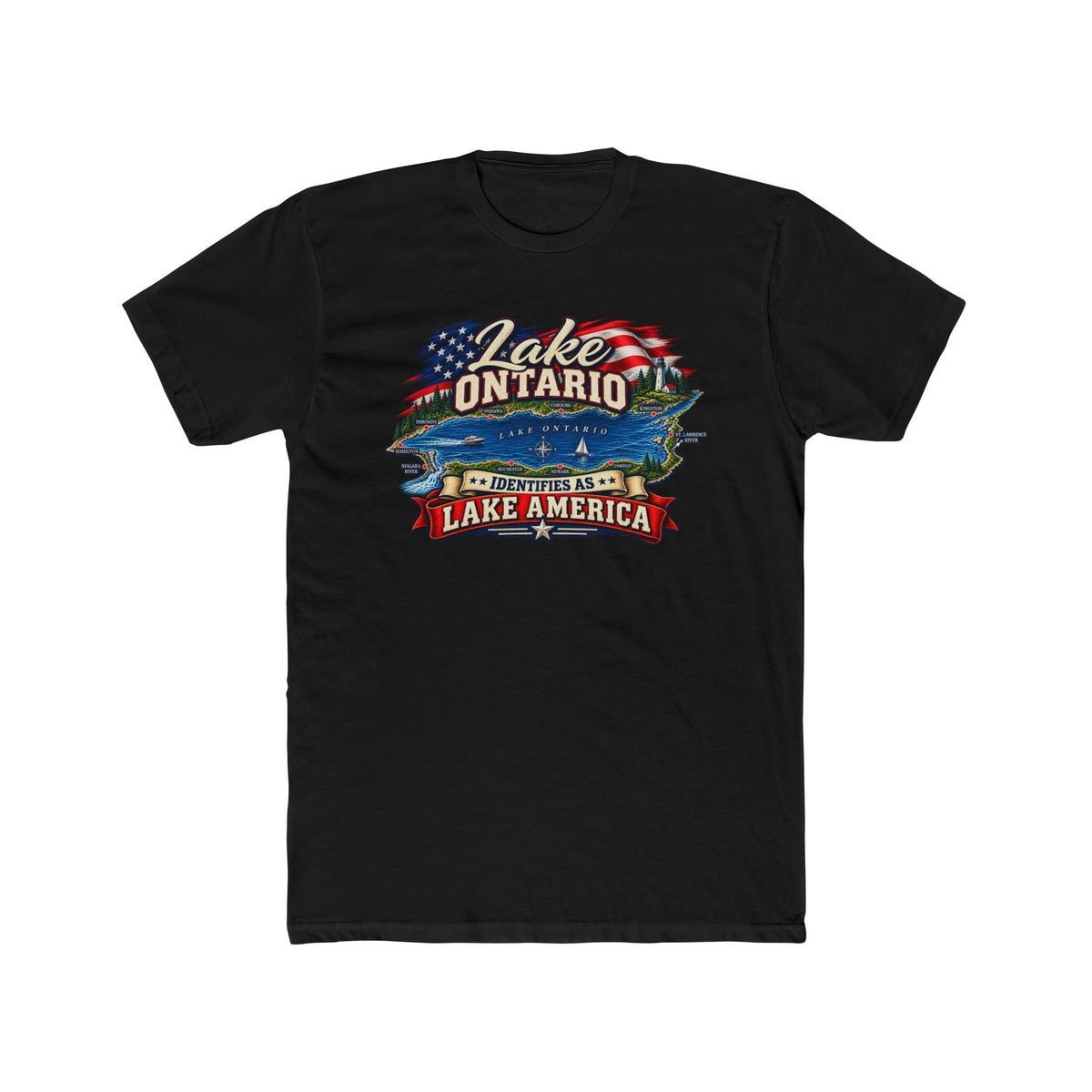 Lake Ontario "Identifies as Lake America" T-Shirt - PatriotDepot.com
