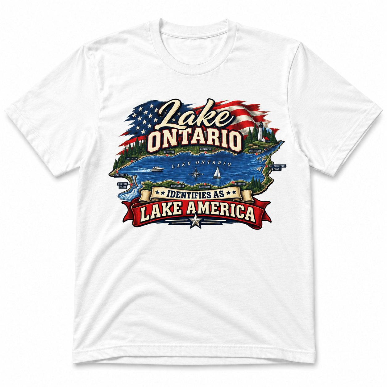Lake Ontario "Identifies as Lake America" T-Shirt - PatriotDepot.com