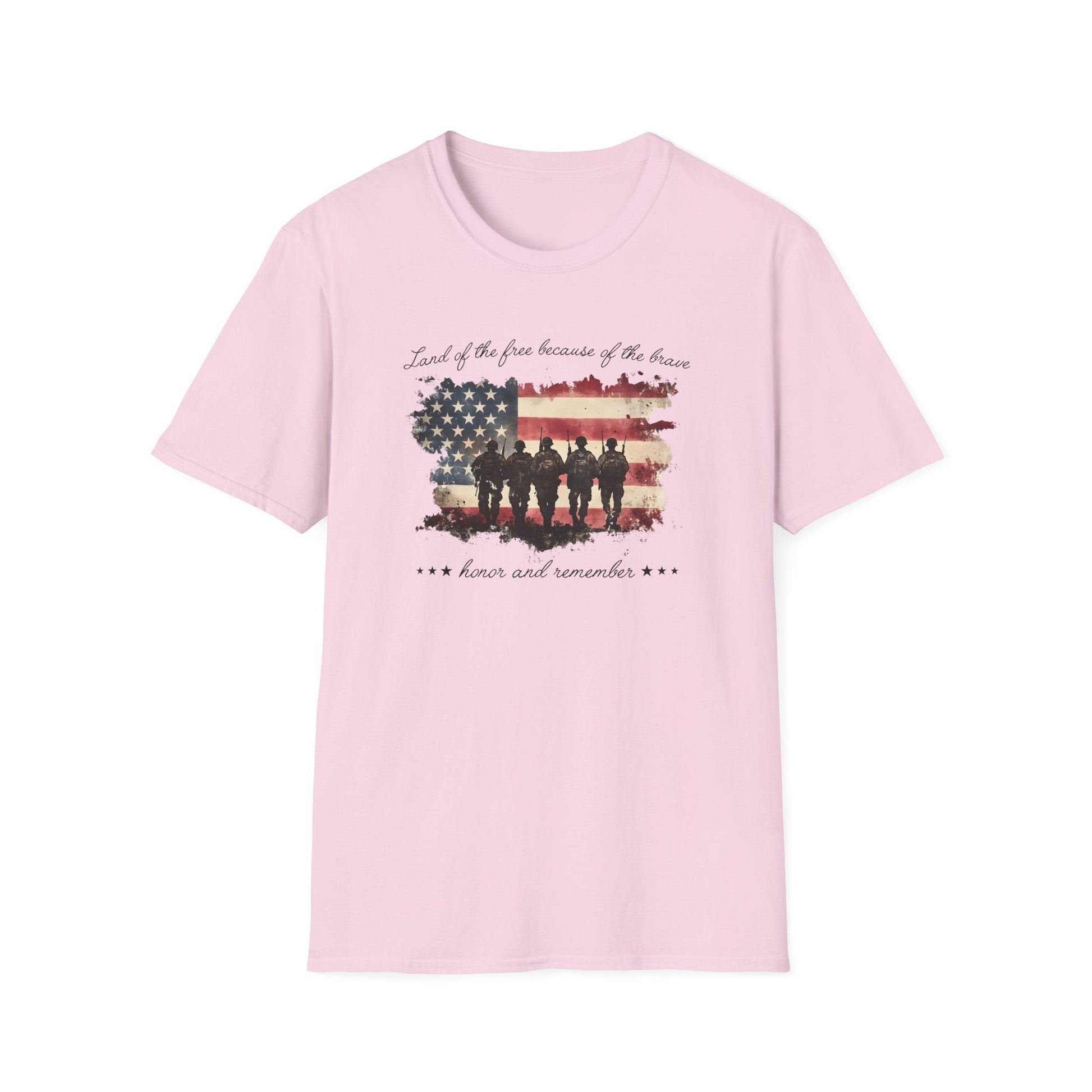 Land of the Free Because of the Brave ' Honor and Remember' T-Shirt - PatriotDepot.com