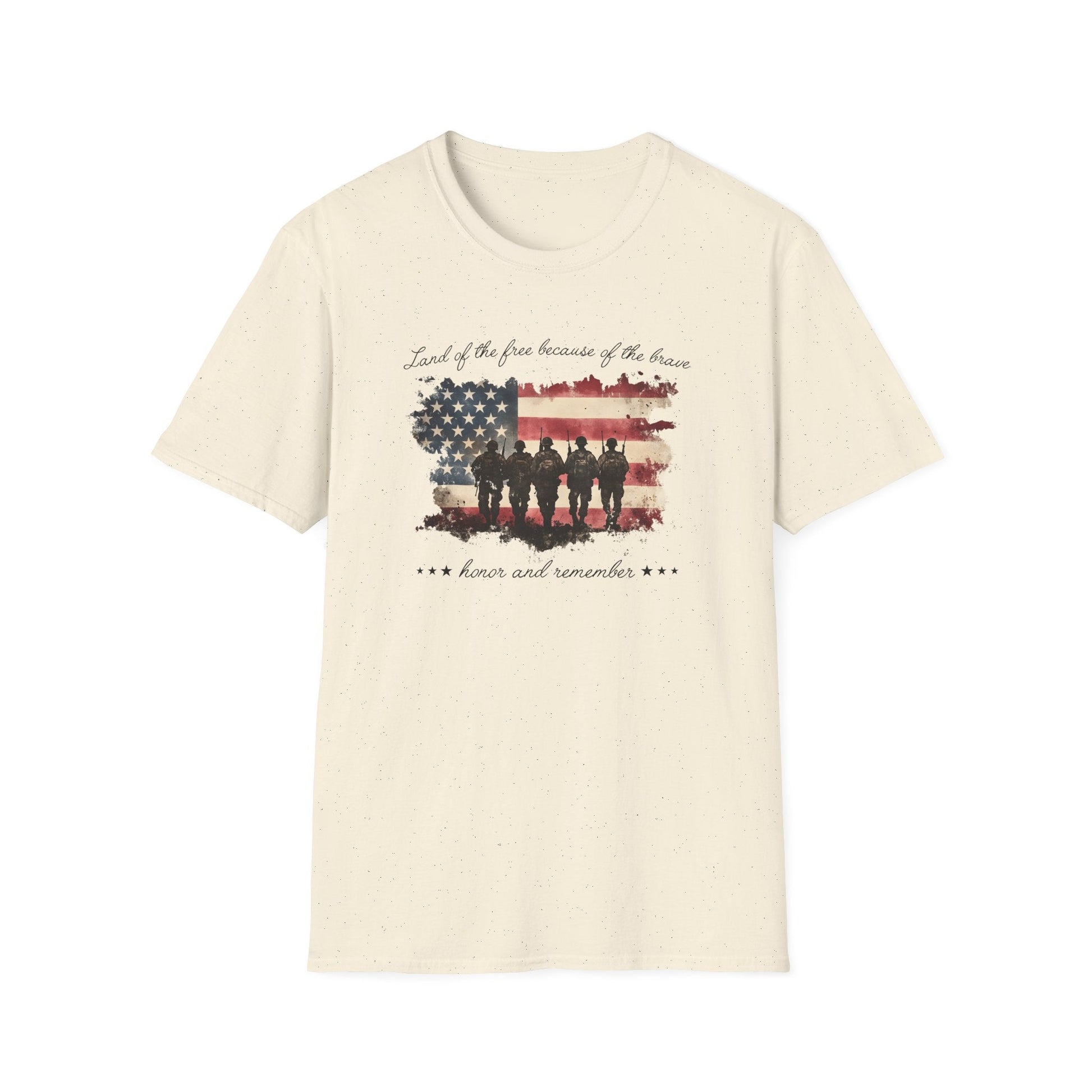 Land of the Free Because of the Brave ' Honor and Remember' T-Shirt - PatriotDepot.com
