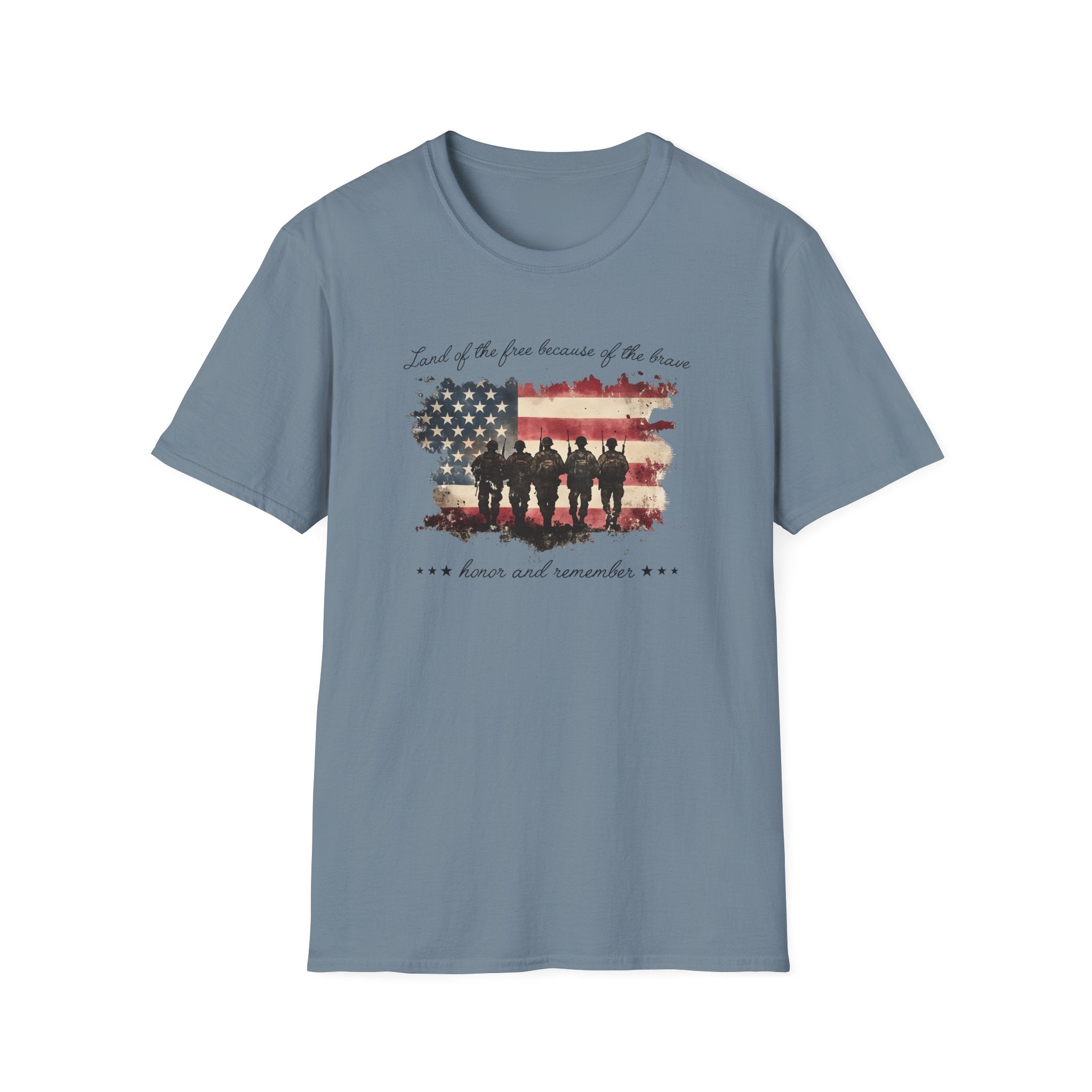 Land of the Free Because of the Brave ' Honor and Remember' T-Shirt - PatriotDepot.com