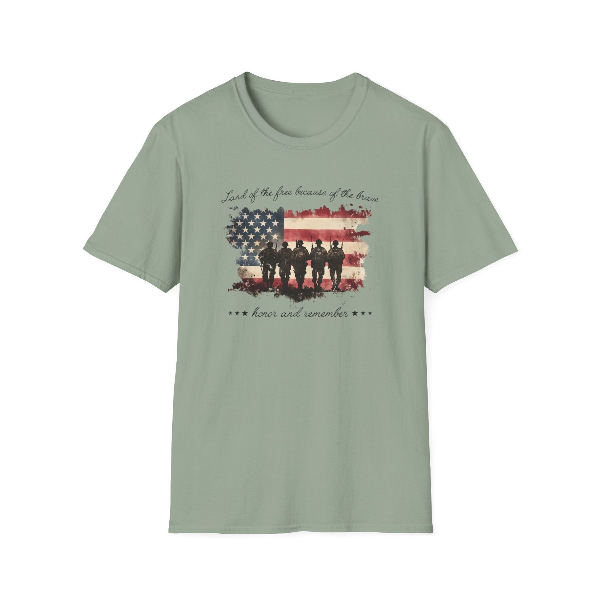 Land of the Free Because of the Brave ' Honor and Remember' T-Shirt - PatriotDepot.com