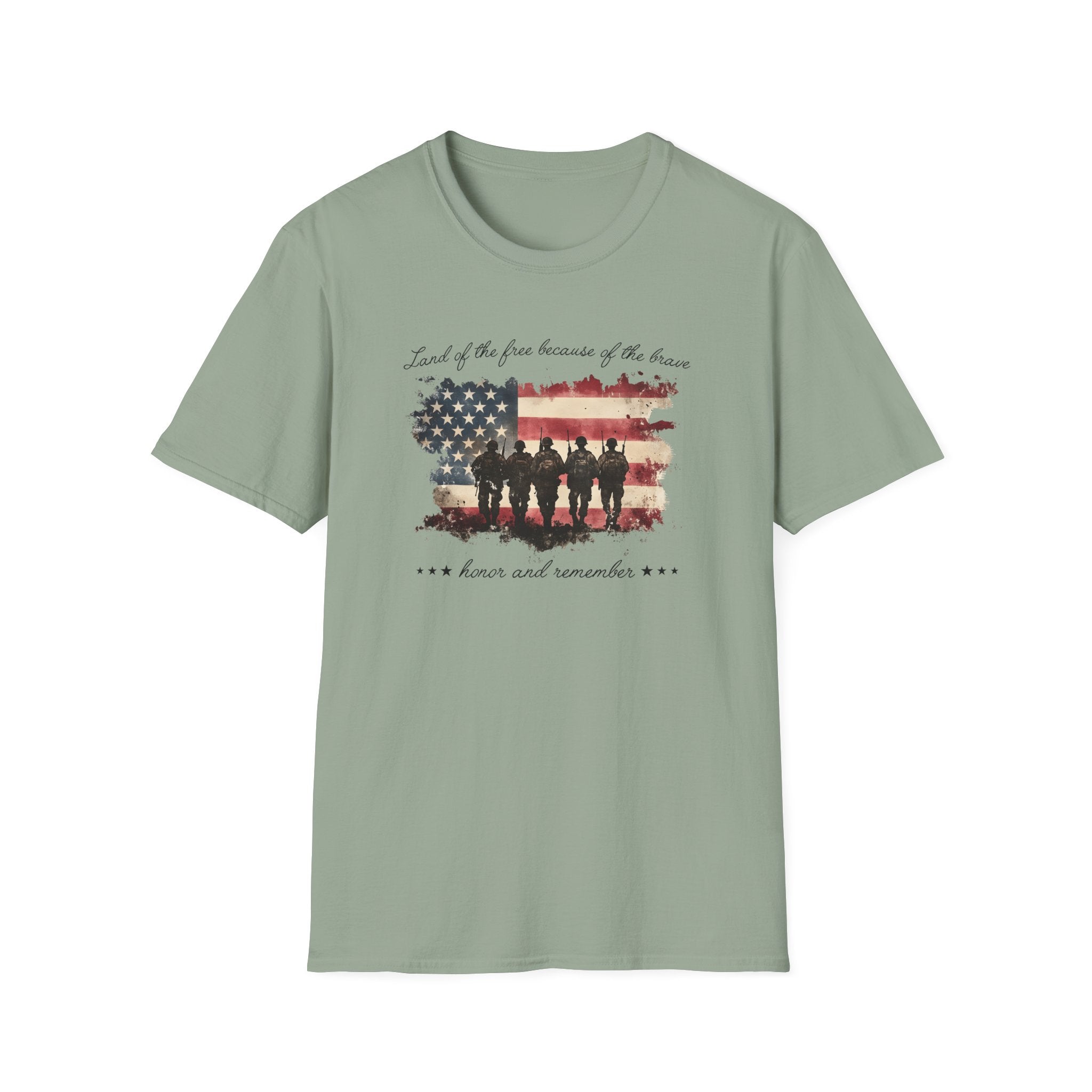 Land of the Free Because of the Brave ' Honor and Remember' T-Shirt - PatriotDepot.com