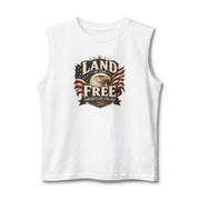 Land of the Free Muscle Tank – Vintage American Eagle Patriotic 4th of July Tank Top - PatriotDepot.com