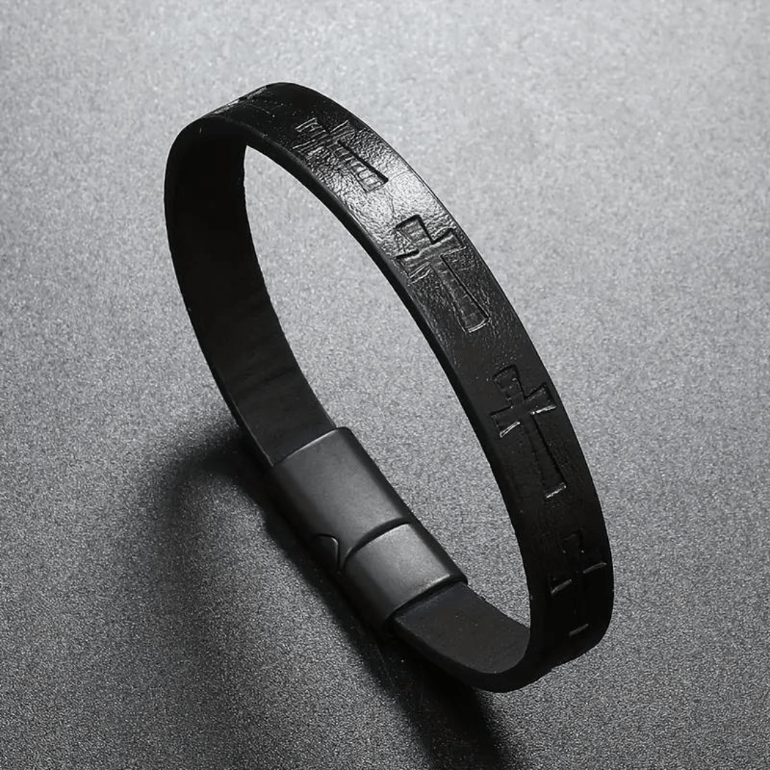 Leather Cross Bracelet (4 Colors) - PatriotDepot.com
