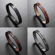Leather Cross Bracelet (4 Colors) - PatriotDepot.com