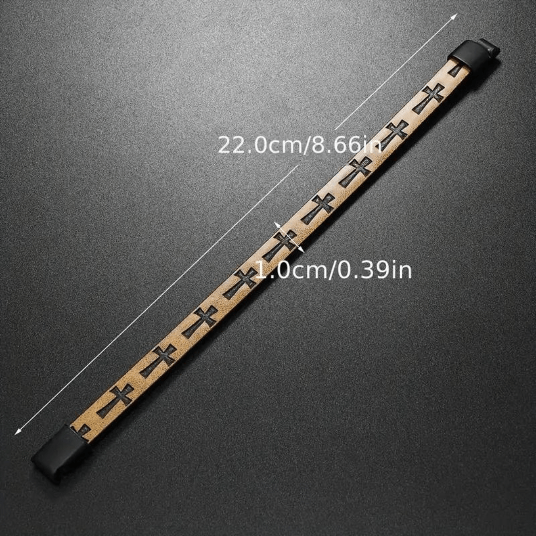 Leather Cross Bracelet (4 Colors) - PatriotDepot.com