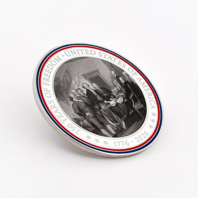 Legacy Forged: 250 Years of Freedom Commemorative Lapel Pin (1776–2026) - PatriotDepot.com