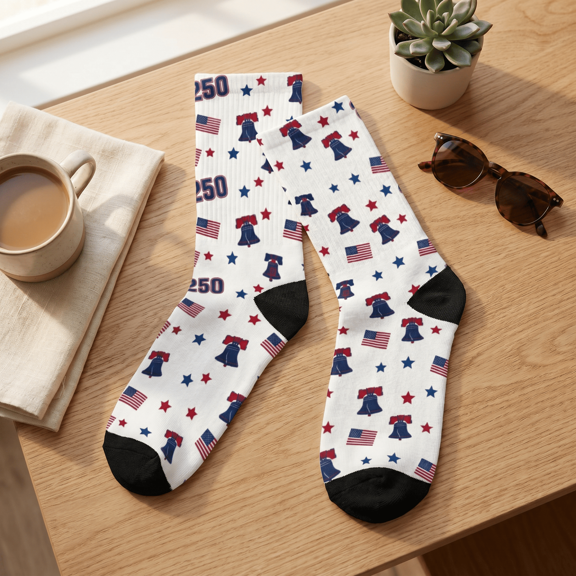 Liberty Bell Americana Heritage Crew Socks - PatriotDepot.com