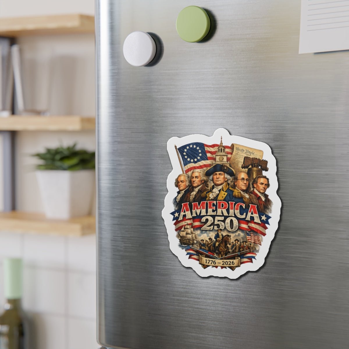 Liberty Forged: America’s 250th Founding Fathers Tribute Die - Cut Magnet (3 Sizes) - PatriotDepot.com