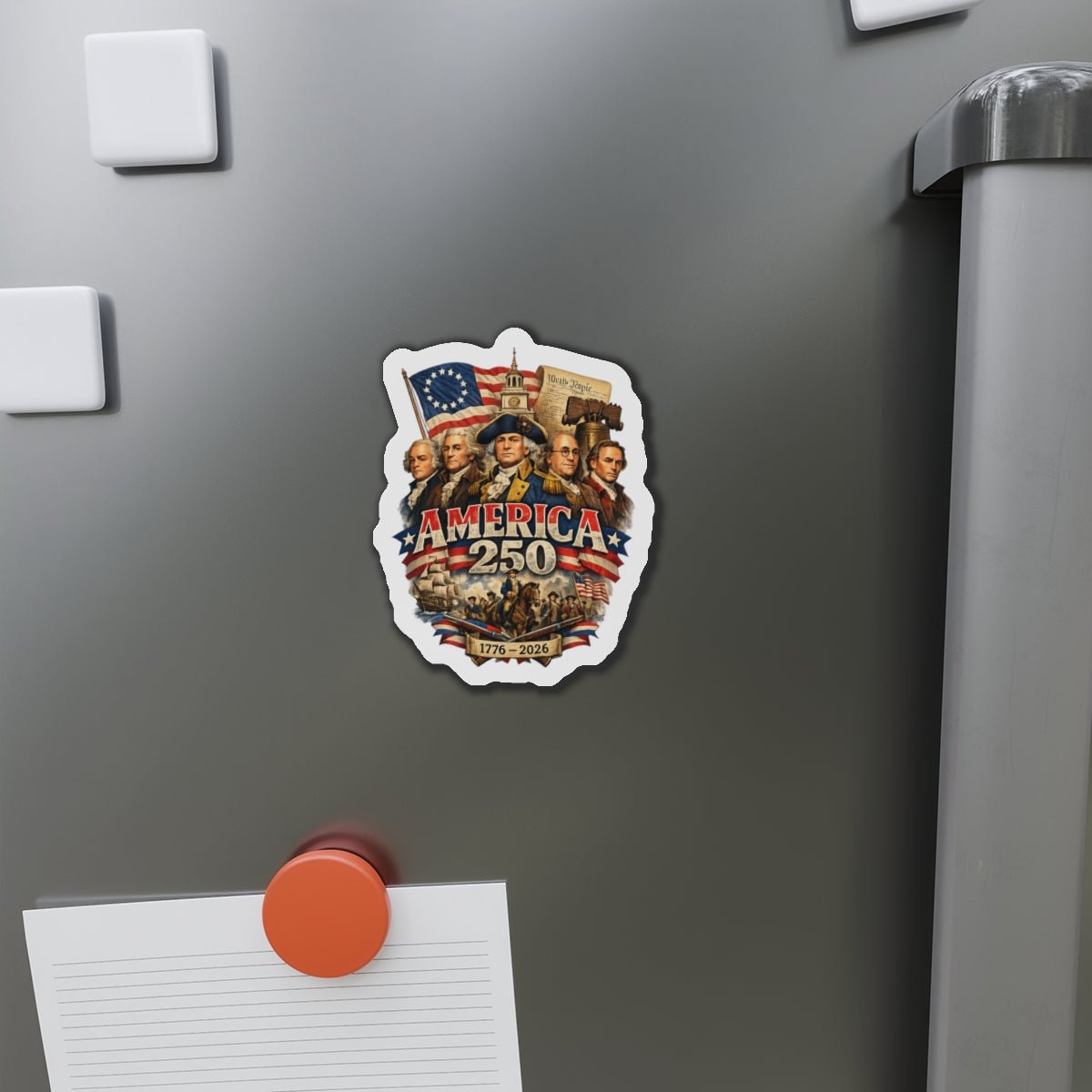 Liberty Forged: America’s 250th Founding Fathers Tribute Die - Cut Magnet (3 Sizes) - PatriotDepot.com