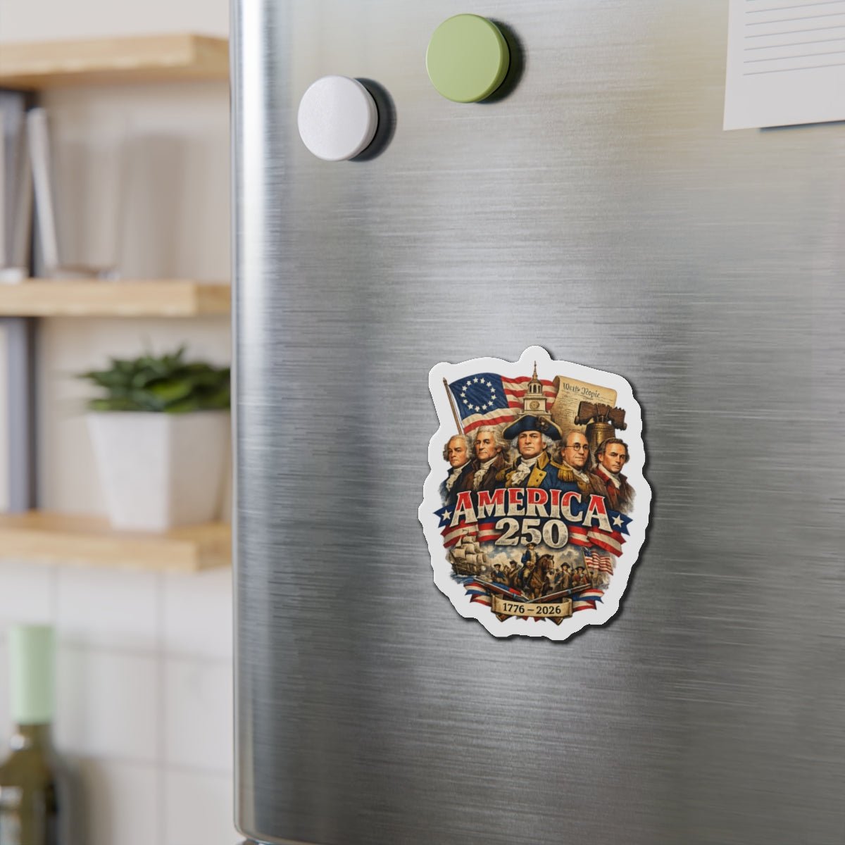 Liberty Forged: America’s 250th Founding Fathers Tribute Die - Cut Magnet (3 Sizes) - PatriotDepot.com