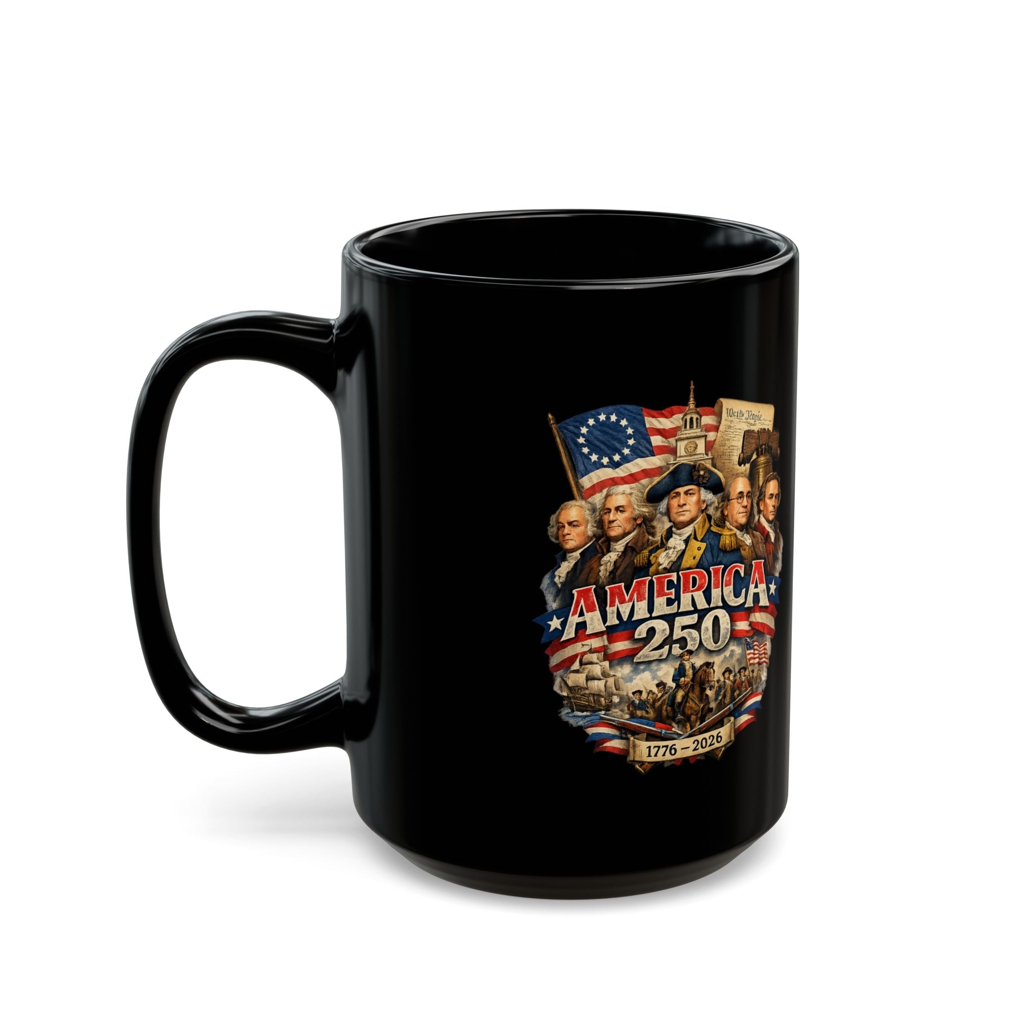 Liberty Forged: America’s 250th Founding Fathers Tribute Mug (2 Sizes) - PatriotDepot.com