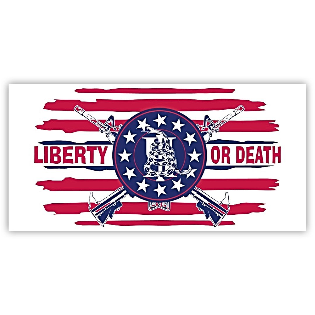 Liberty or Death Gadsden Snake Bumper Sticker - PatriotDepot.com