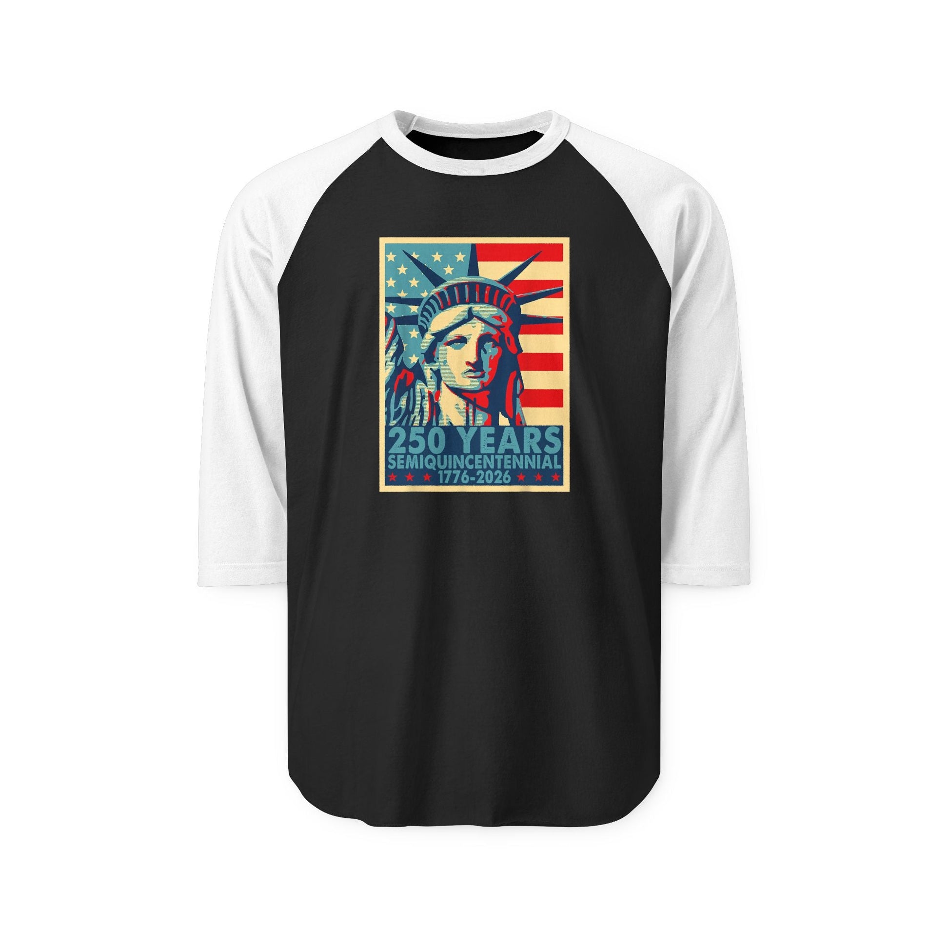 Liberty Semiquicentennial Raglan Tee – America’s 250th Anniversary - PatriotDepot.com