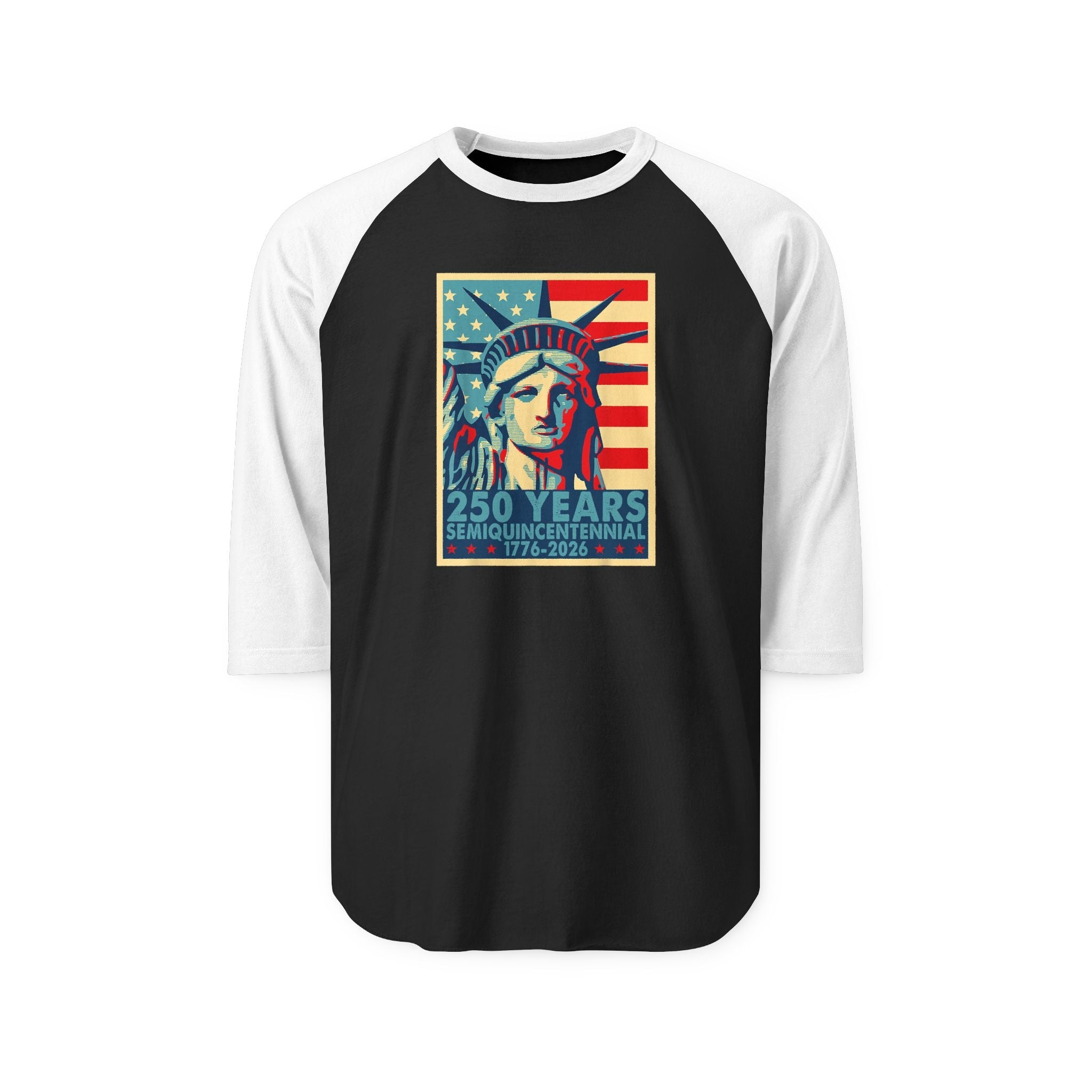 Liberty Semiquicentennial Raglan Tee – America’s 250th Anniversary - PatriotDepot.com