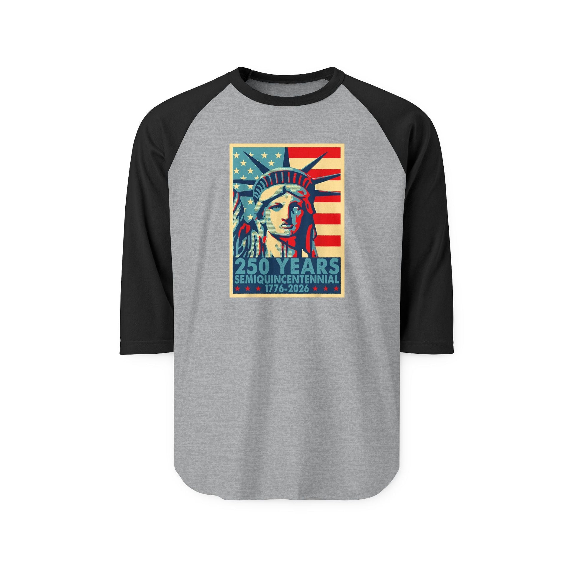 Liberty Semiquicentennial Raglan Tee – America’s 250th Anniversary - PatriotDepot.com