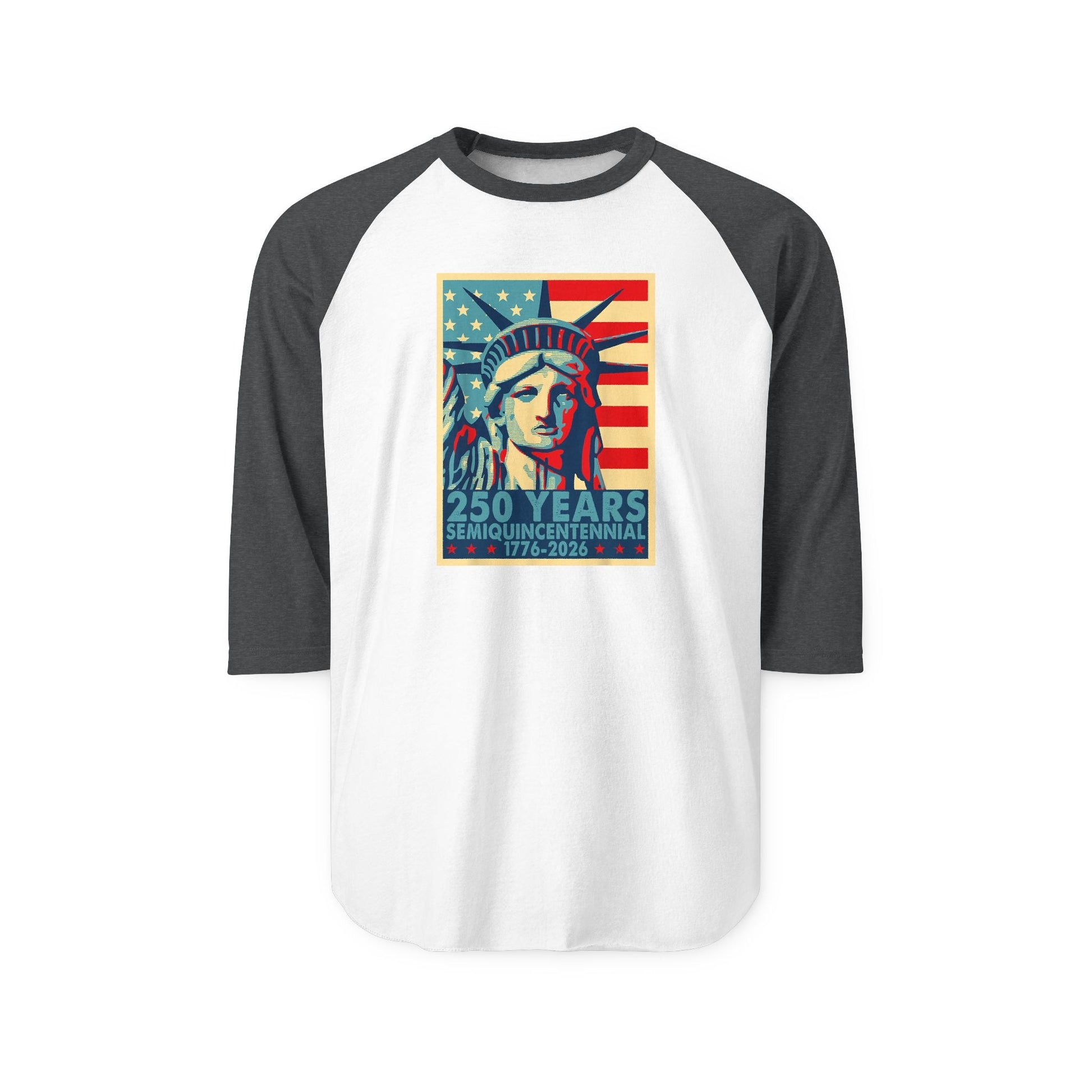 Liberty Semiquicentennial Raglan Tee – America’s 250th Anniversary - PatriotDepot.com