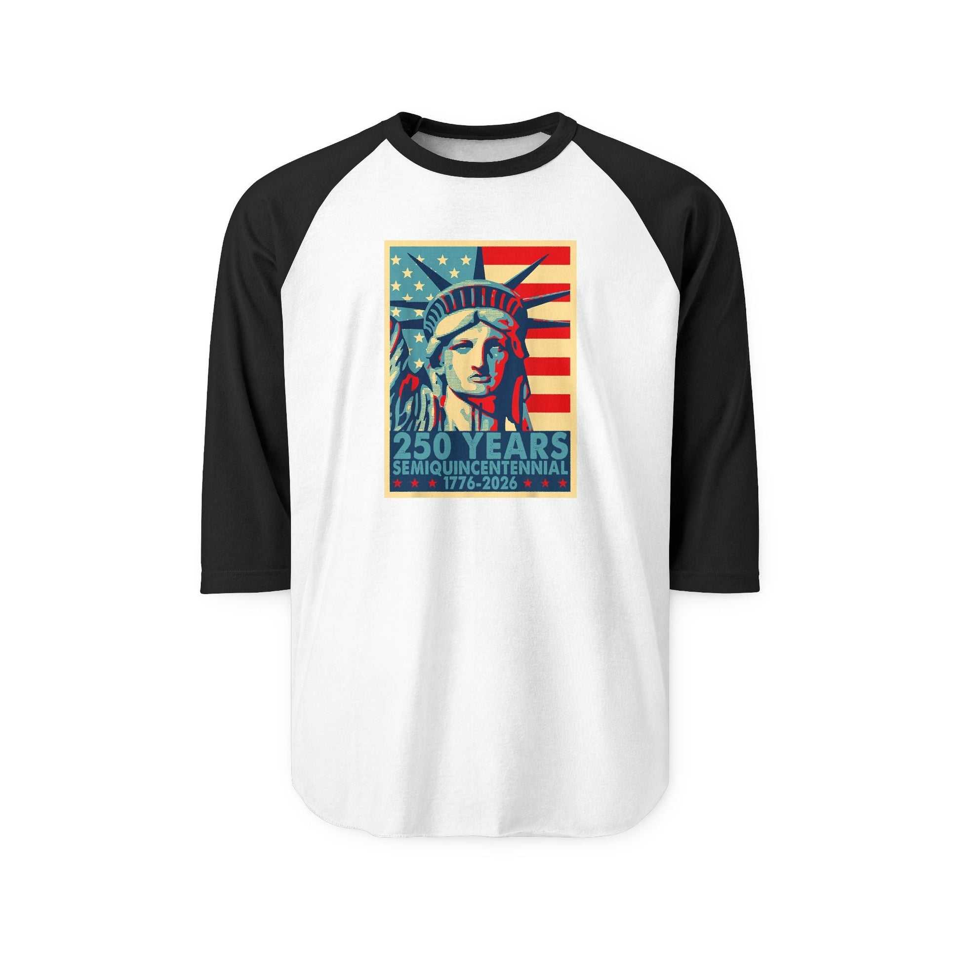 Liberty Semiquicentennial Raglan Tee – America’s 250th Anniversary - PatriotDepot.com