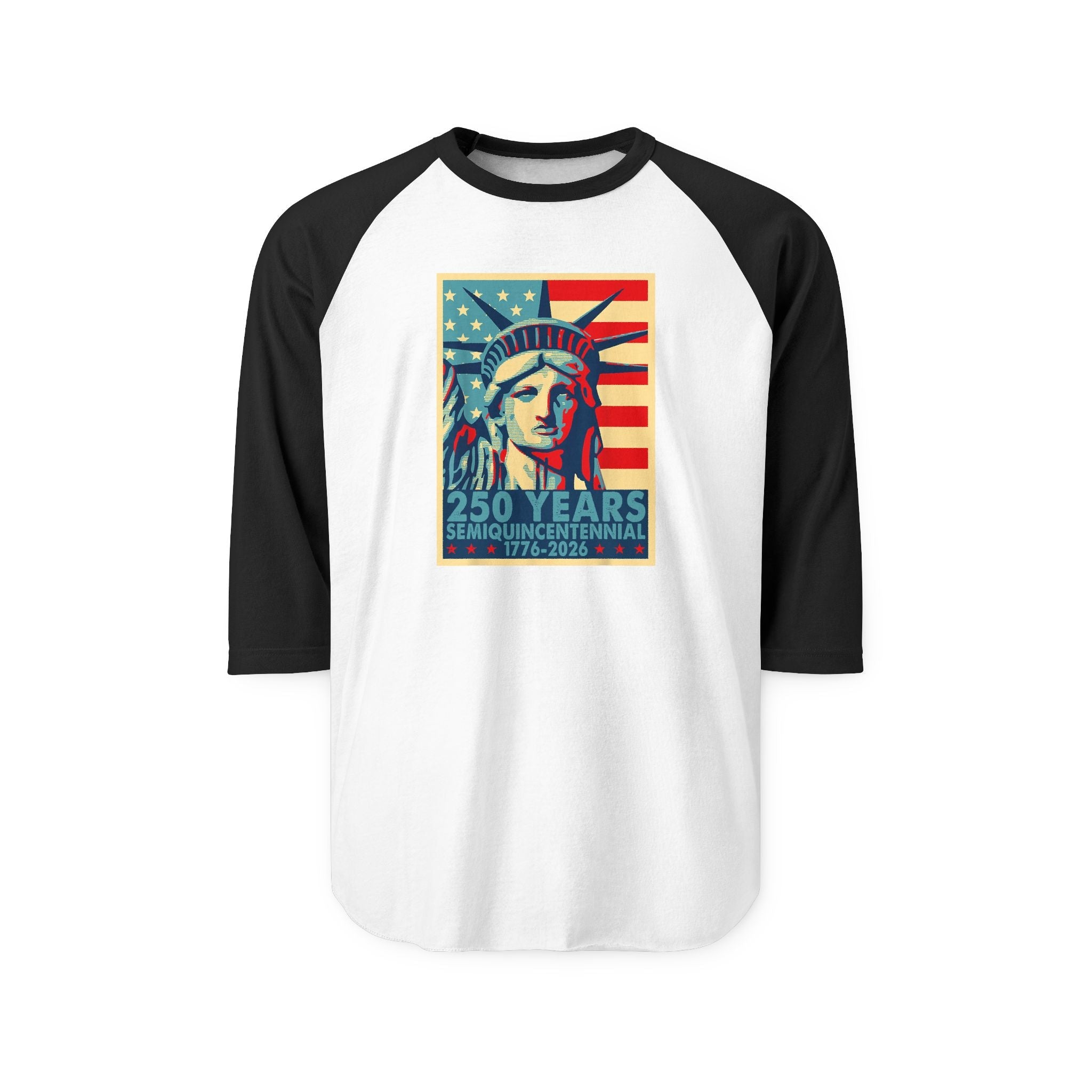 Liberty Semiquicentennial Raglan Tee – America’s 250th Anniversary - PatriotDepot.com