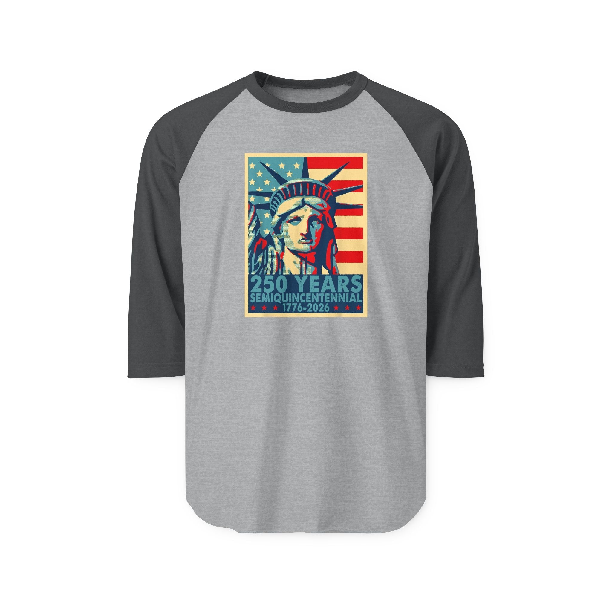 Liberty Semiquicentennial Raglan Tee – America’s 250th Anniversary - PatriotDepot.com