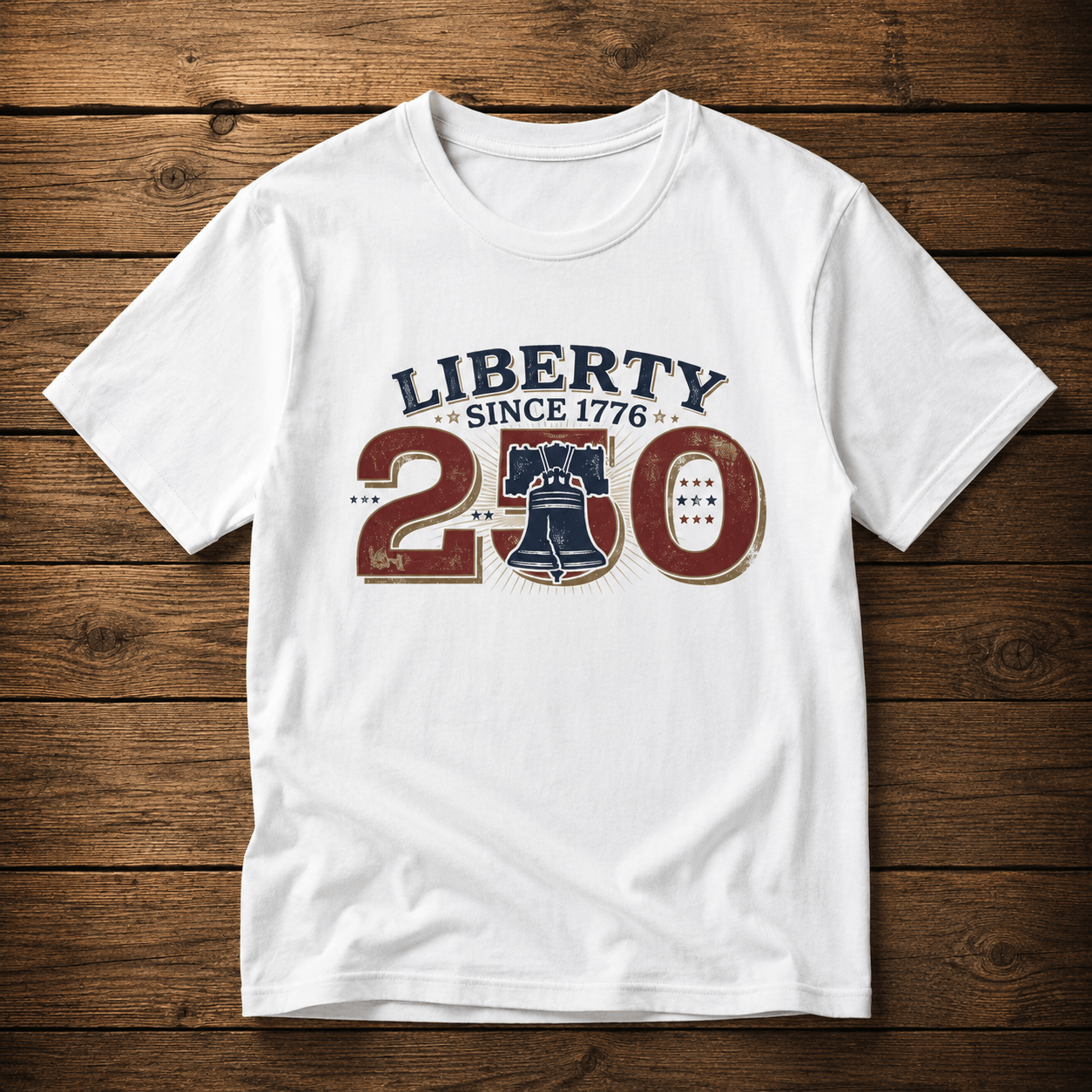 Liberty Since 1776 Vintage Patriotic T-Shirt | America's 250th Anniversary Edition - PatriotDepot.com