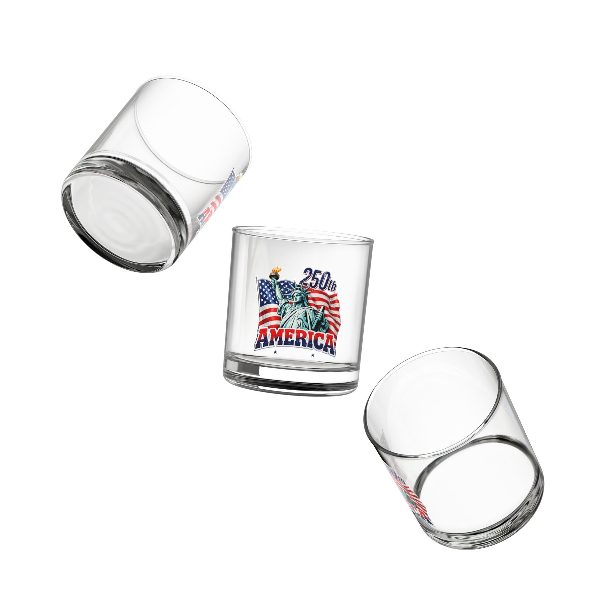 Liberty Stands: America’s 250th Anniversary Rocks Glass - PatriotDepot.com