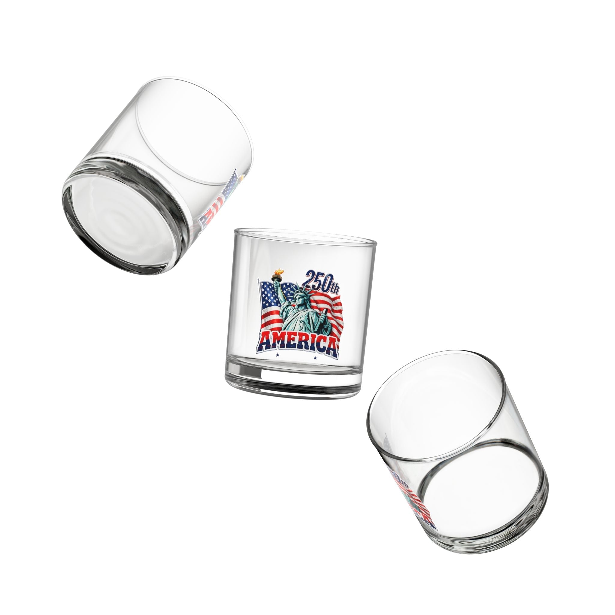 Liberty Stands: America’s 250th Anniversary Rocks Glass - PatriotDepot.com