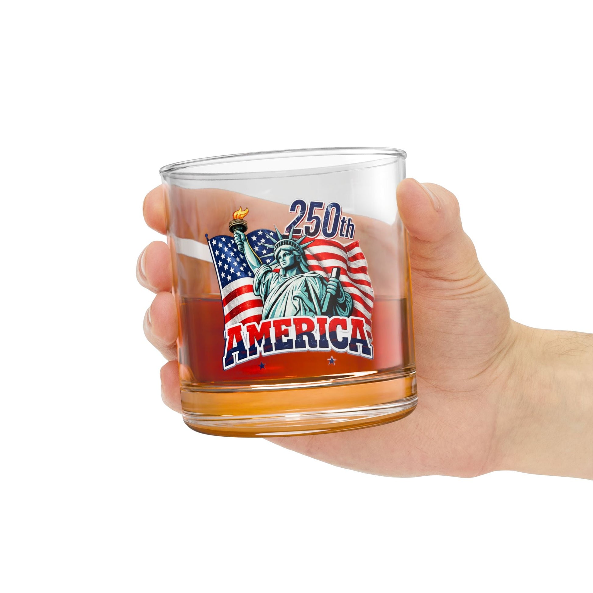 Liberty Stands: America’s 250th Anniversary Rocks Glass - PatriotDepot.com