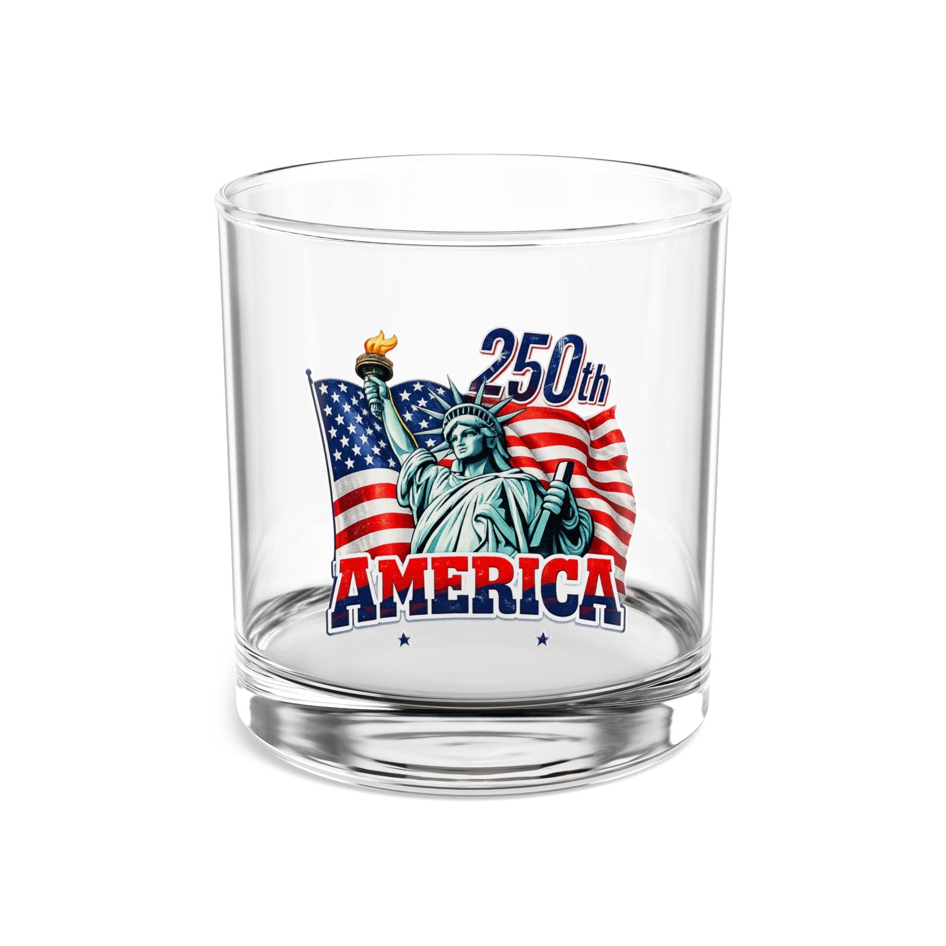 Liberty Stands: America’s 250th Anniversary Rocks Glass - PatriotDepot.com