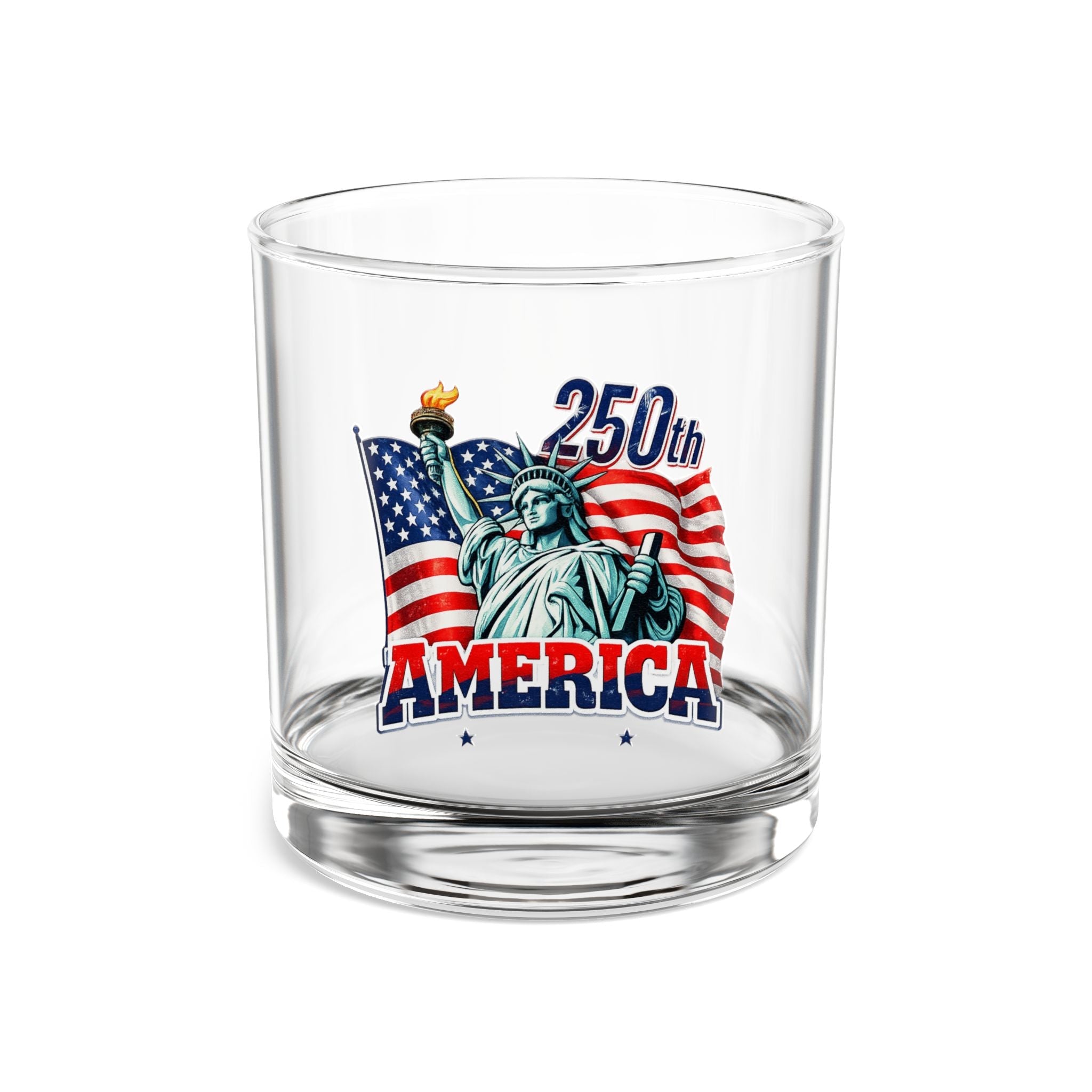 Liberty Stands: America’s 250th Anniversary Rocks Glass - PatriotDepot.com