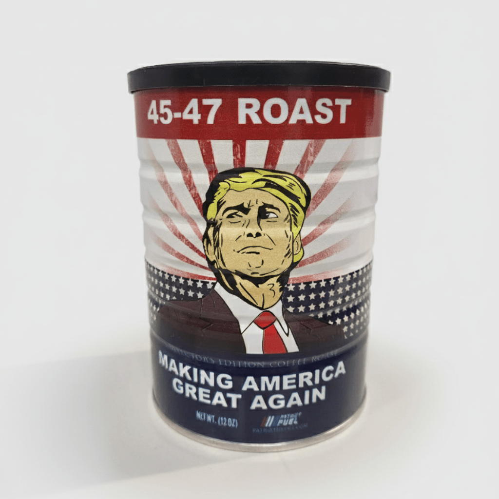 Limited Edition Trump 45 - 47 Coffee Roast (12oz Can) - PatriotDepot.com