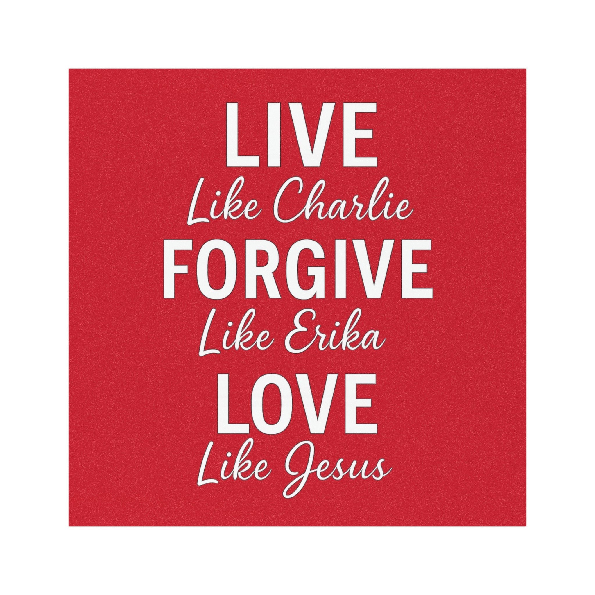 LIVE. FORGIVE. LOVE. Charlie Kirk Car Magnet - PatriotDepot.com