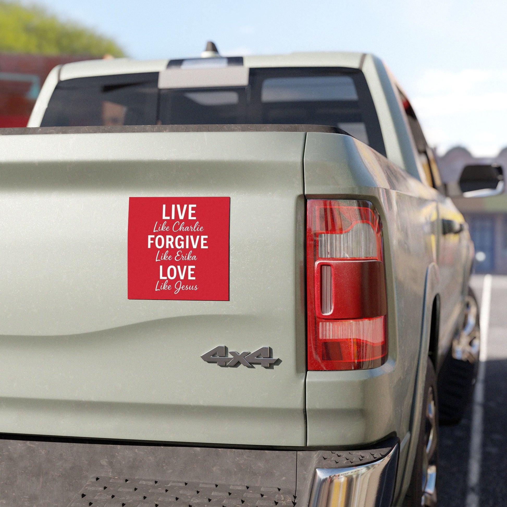 LIVE. FORGIVE. LOVE. Charlie Kirk Car Magnet - PatriotDepot.com