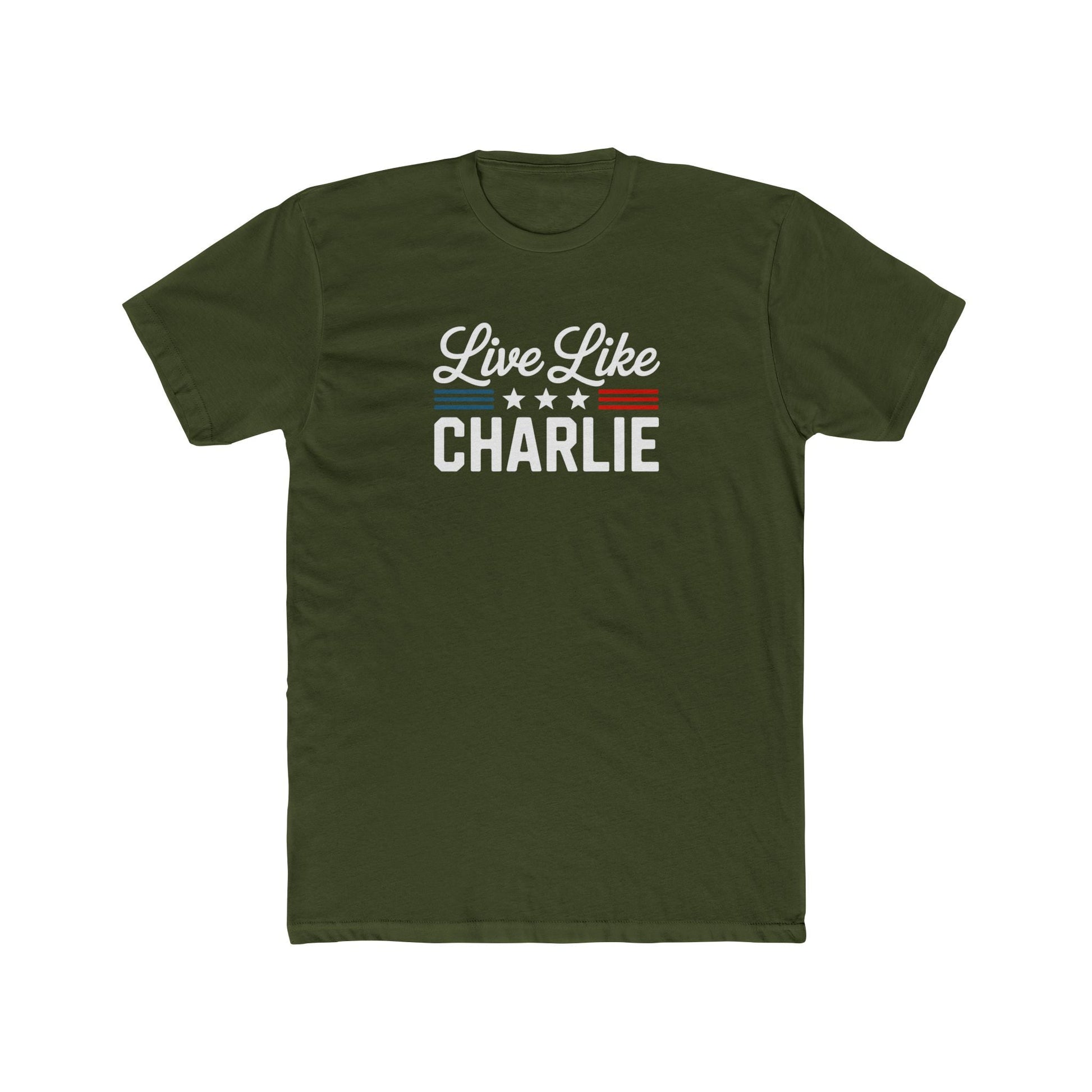Live Like Charlie Kirk Patriotic T-Shirt - PatriotDepot.com