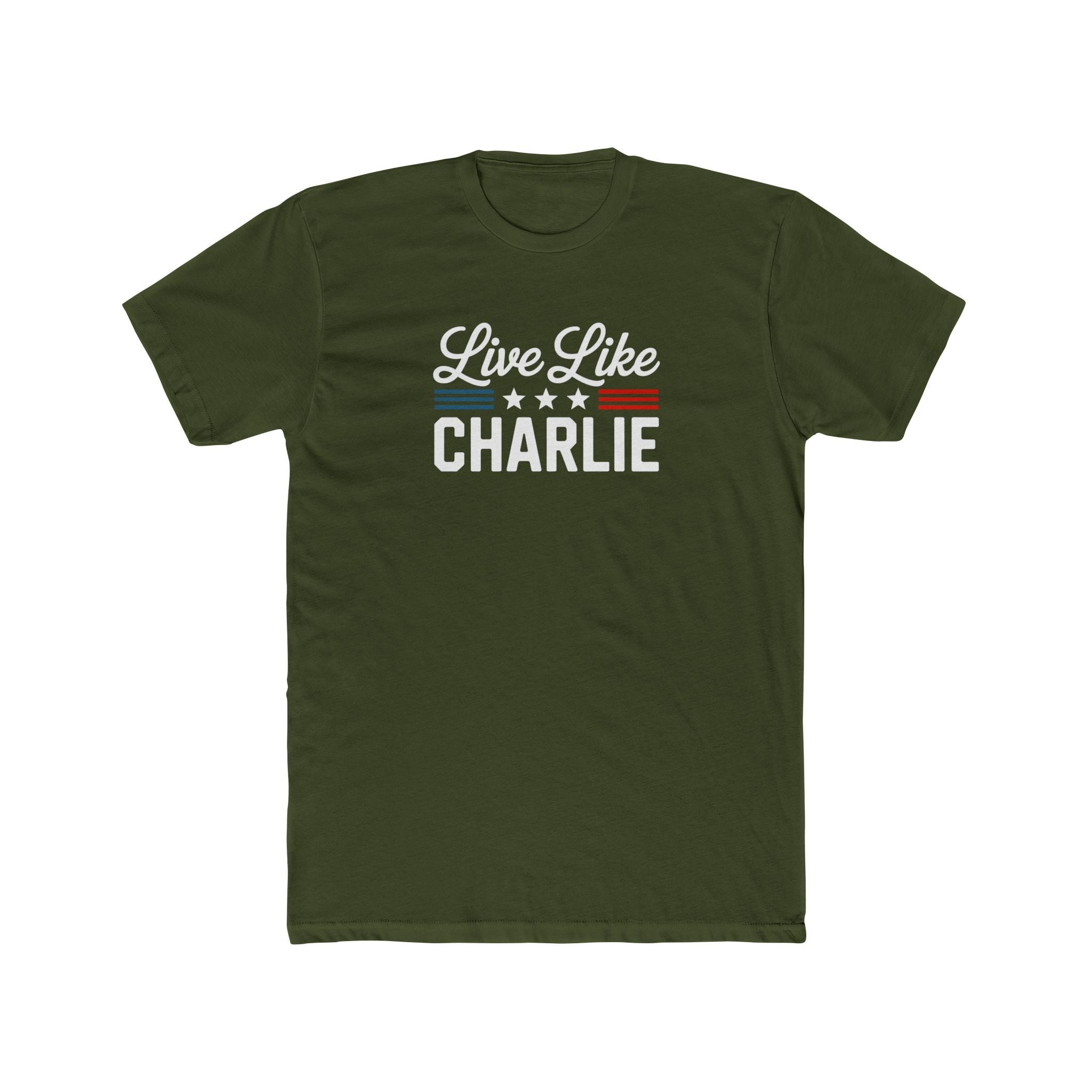 Live Like Charlie Kirk Patriotic T-Shirt - PatriotDepot.com