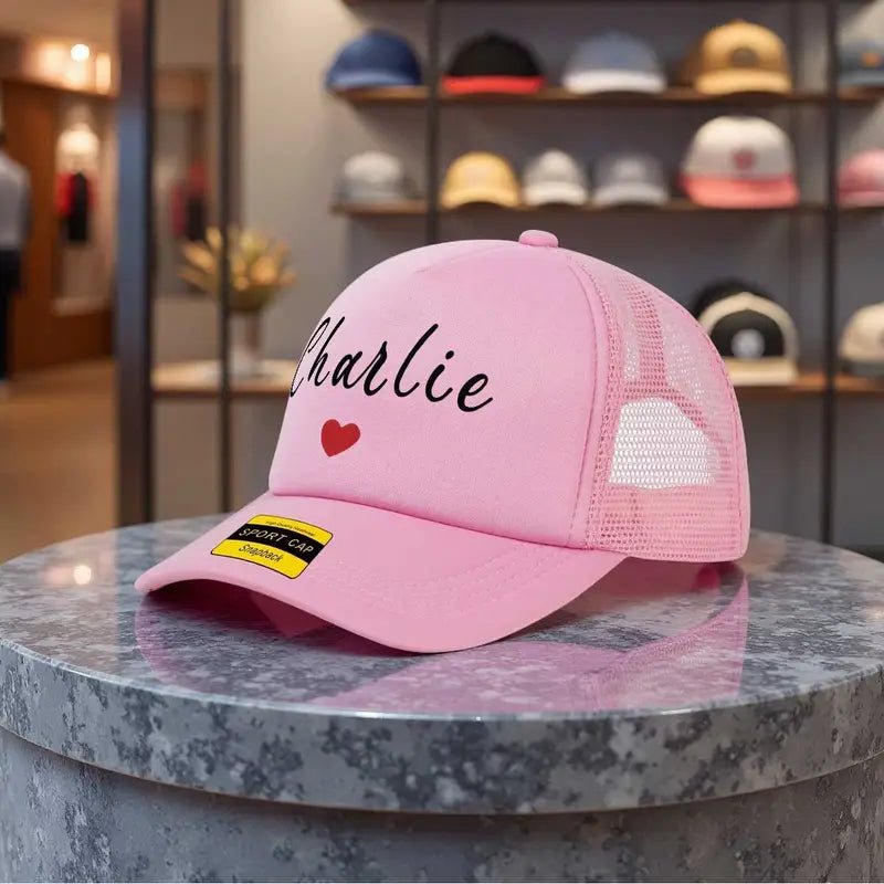 Love Charlie Soft Mesh Trucker - Style Hat (Pink) - PatriotDepot.com