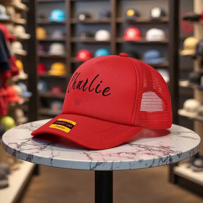 Love Charlie Soft Mesh Trucker - Style Hat (Red) - PatriotDepot.com