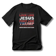Love Like Jesus, Fight Like Trump T-Shirt - PatriotDepot.com