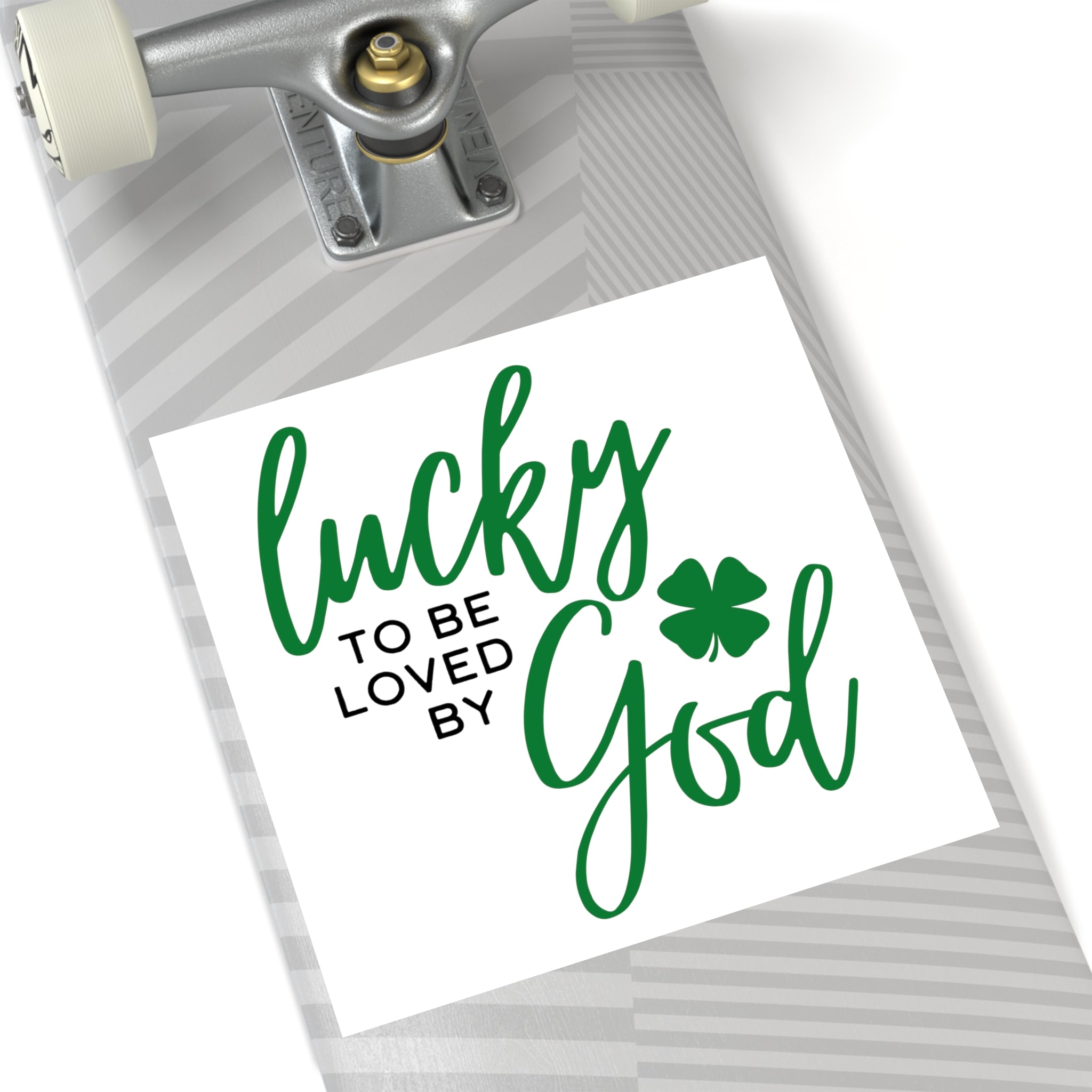 Lucky to be Loved by God Sticker (Indoor\Outdoor) - PatriotDepot.com