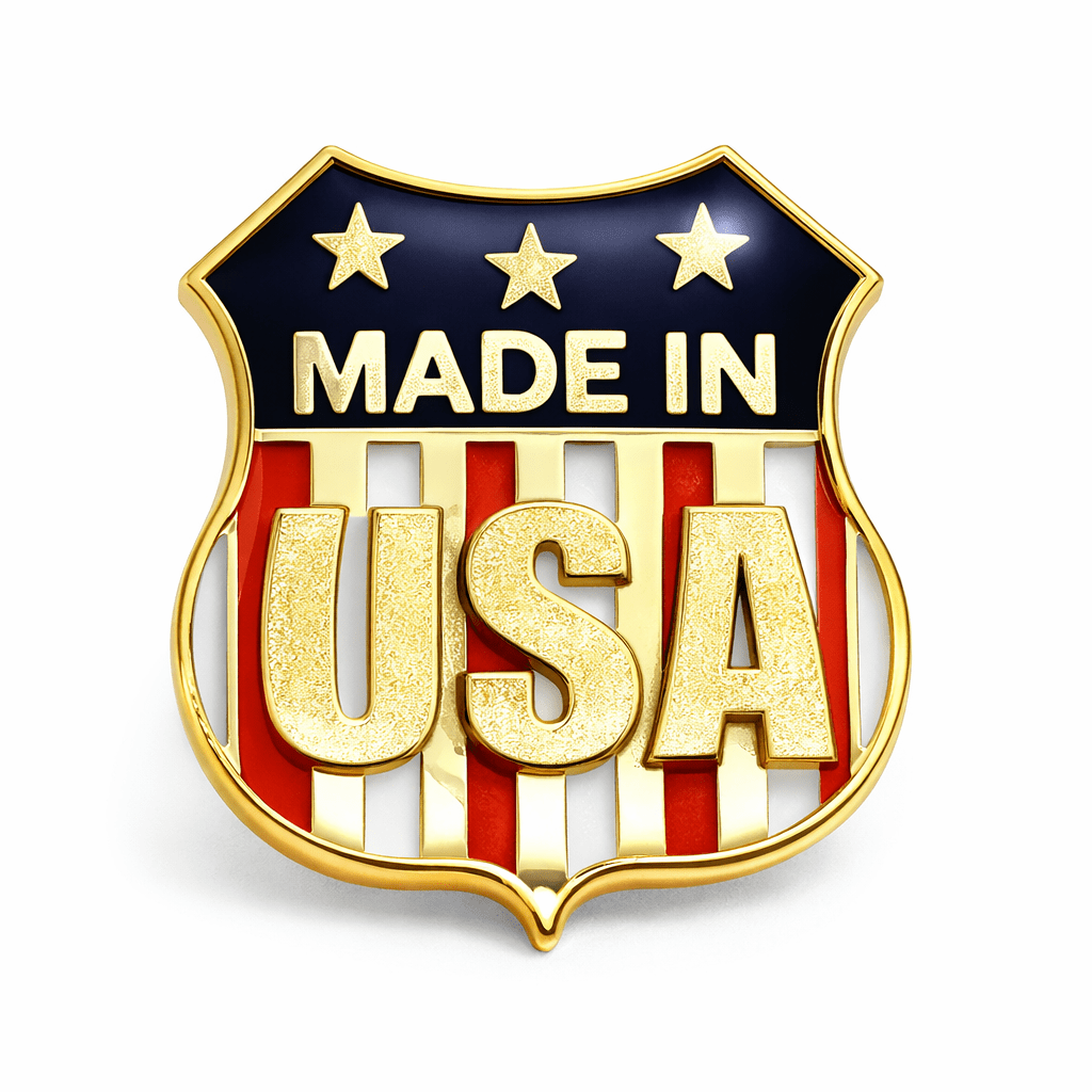 Made In USA Enamel Lapel Pin - PatriotDepot.com